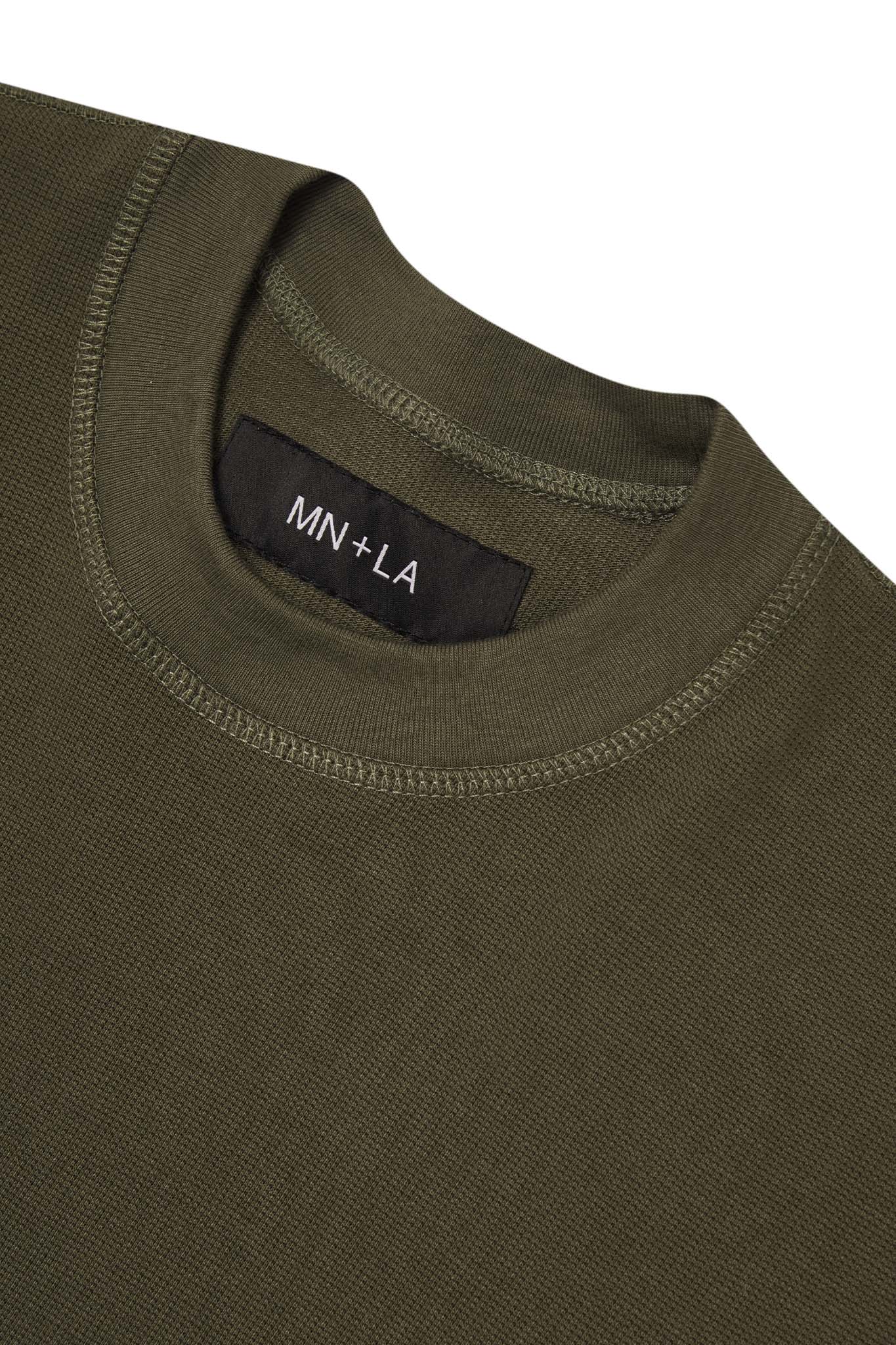 WAFFLE WEAVE VAST TEE IN OLIVE