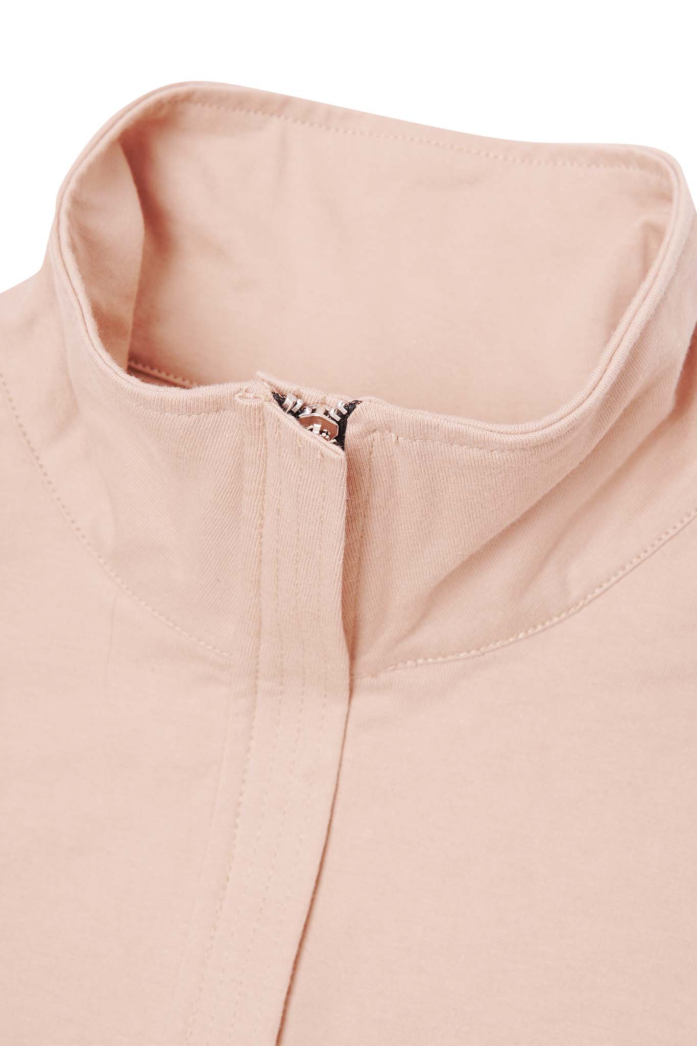 QUARTER ZIP L/S TEE IN ALABASTER