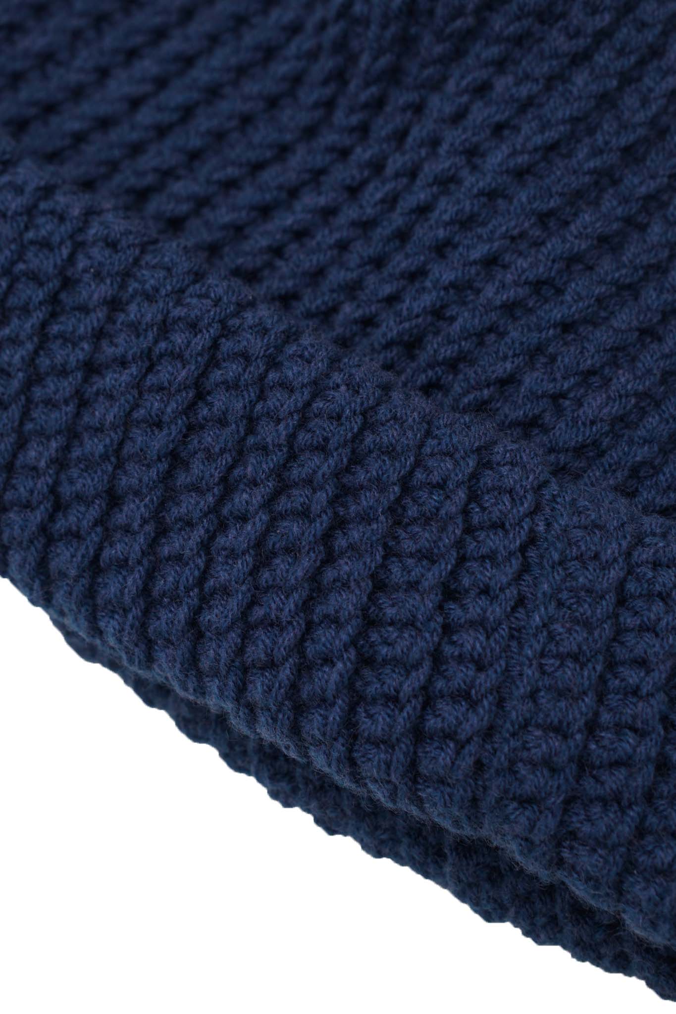 HAND KNIT FISHERMAN BEANIE (IMPERIAL BLUE)