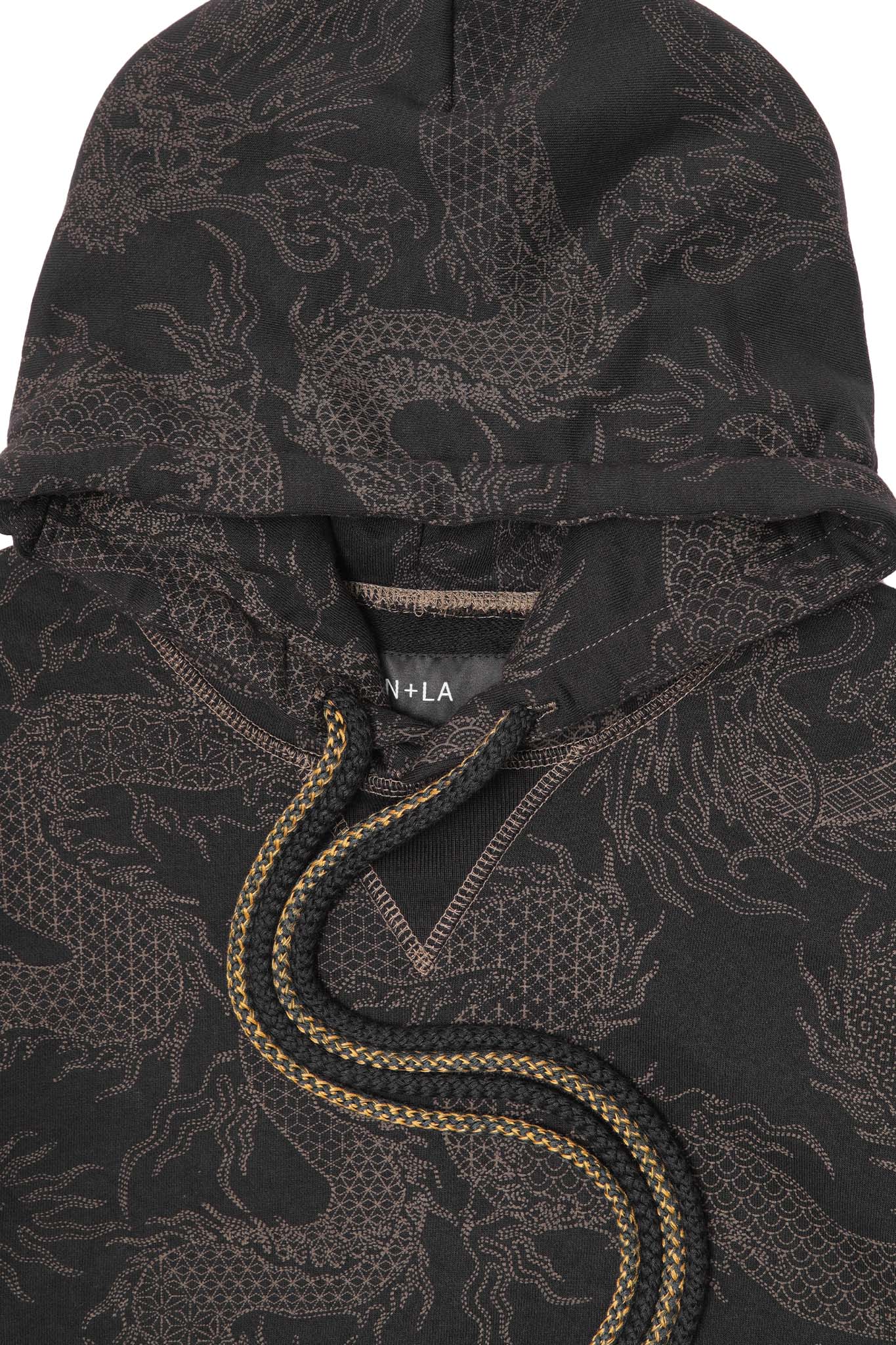 "YEAR OF THE DRAGON" HOODIE IN CAVIAR
