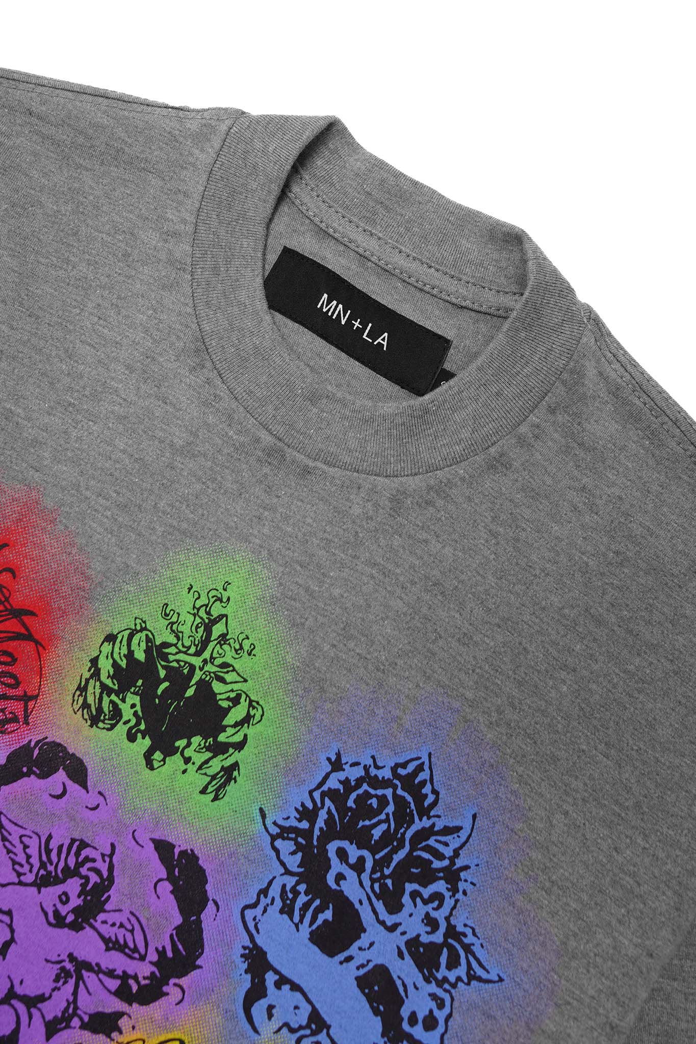 "CITY OF ANGELS" TEE IN HEATHER GREY