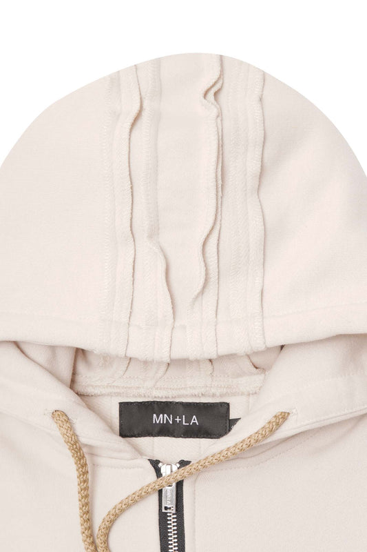 CROSS FORGED ZIP HOODIE IN OAT