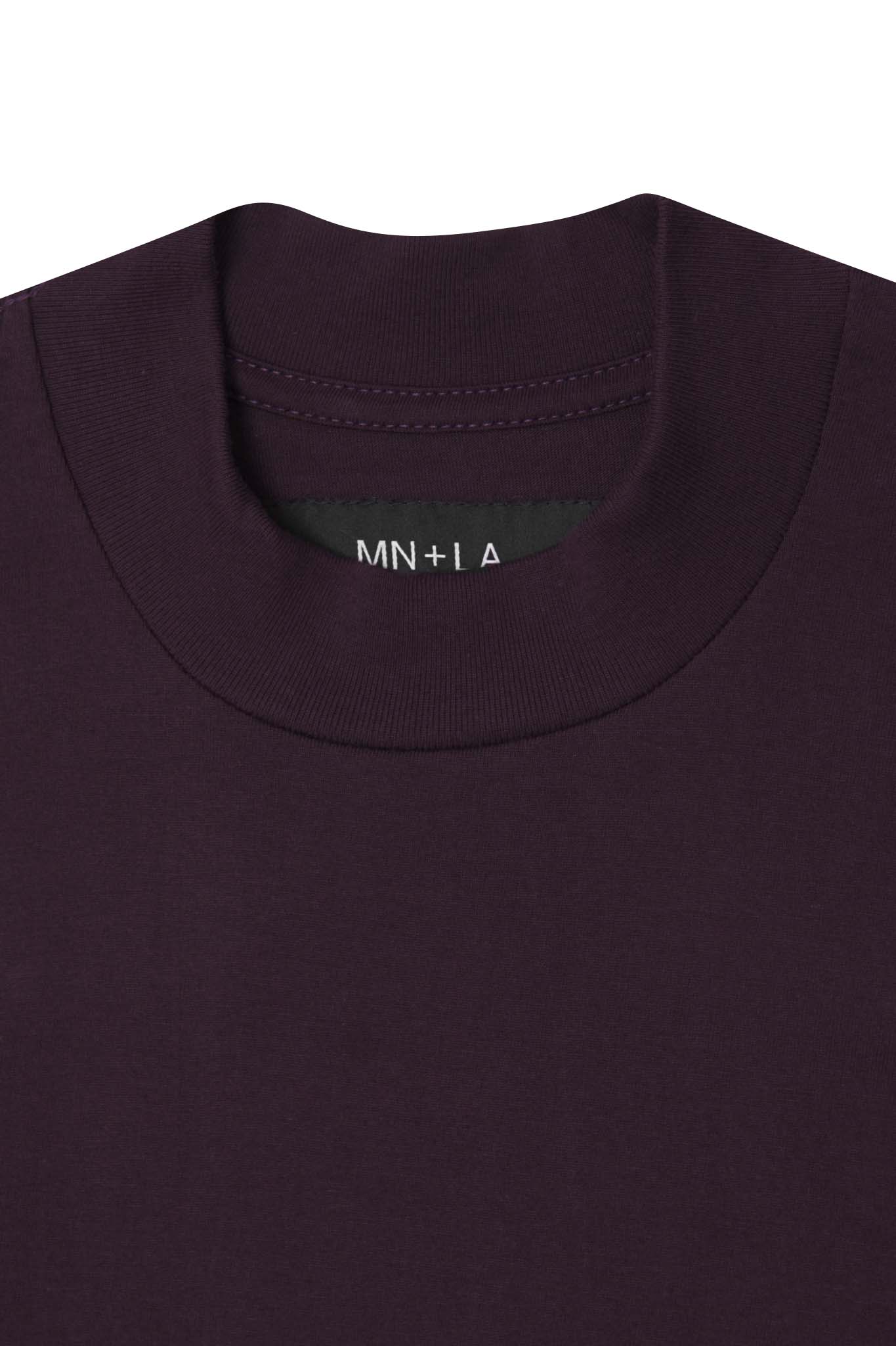 MOCK NECK TEE IN SHADOW PURPLE