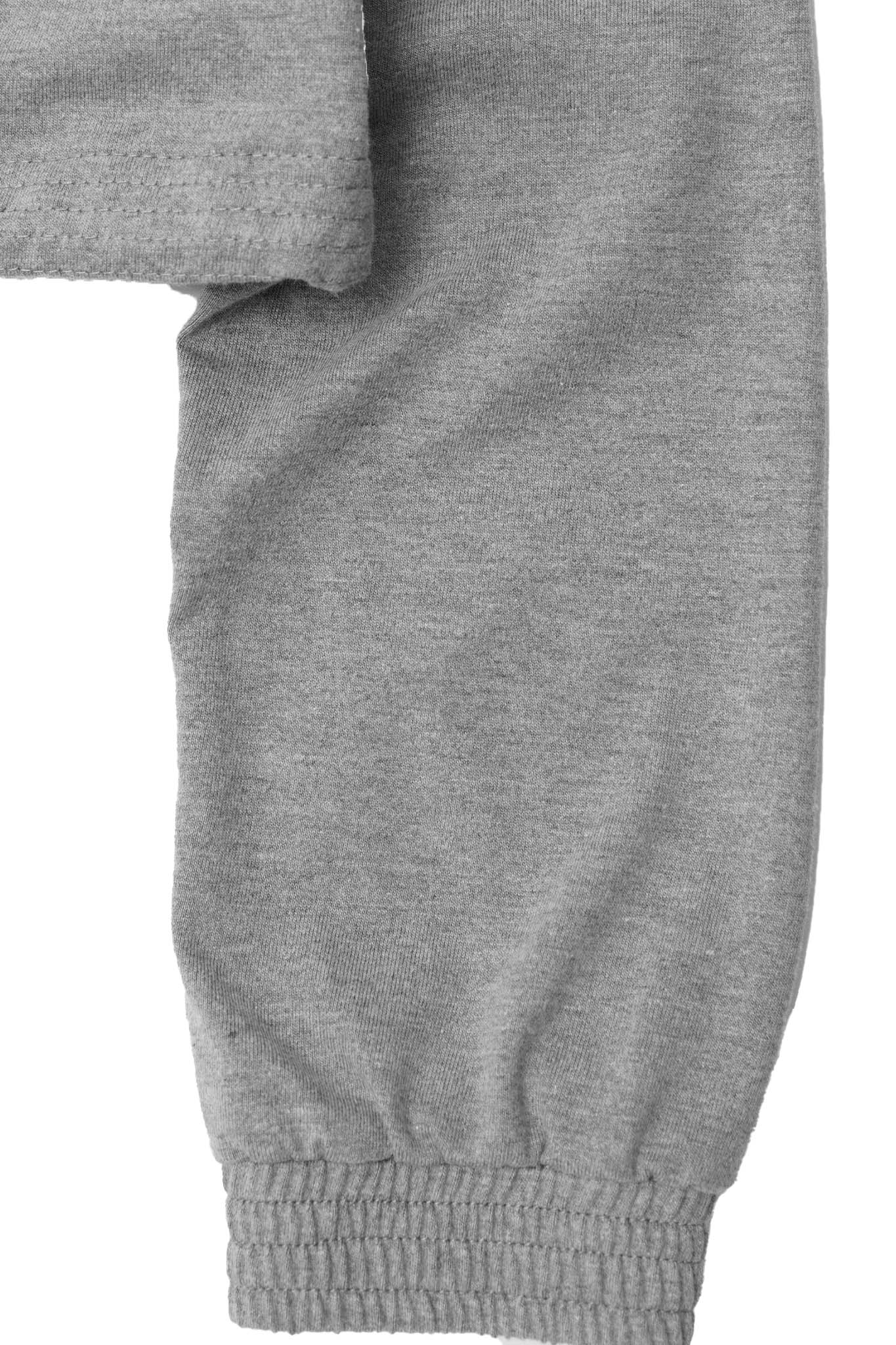 QUARTER ZIP L/S TEE V2 IN HEATHER GREY