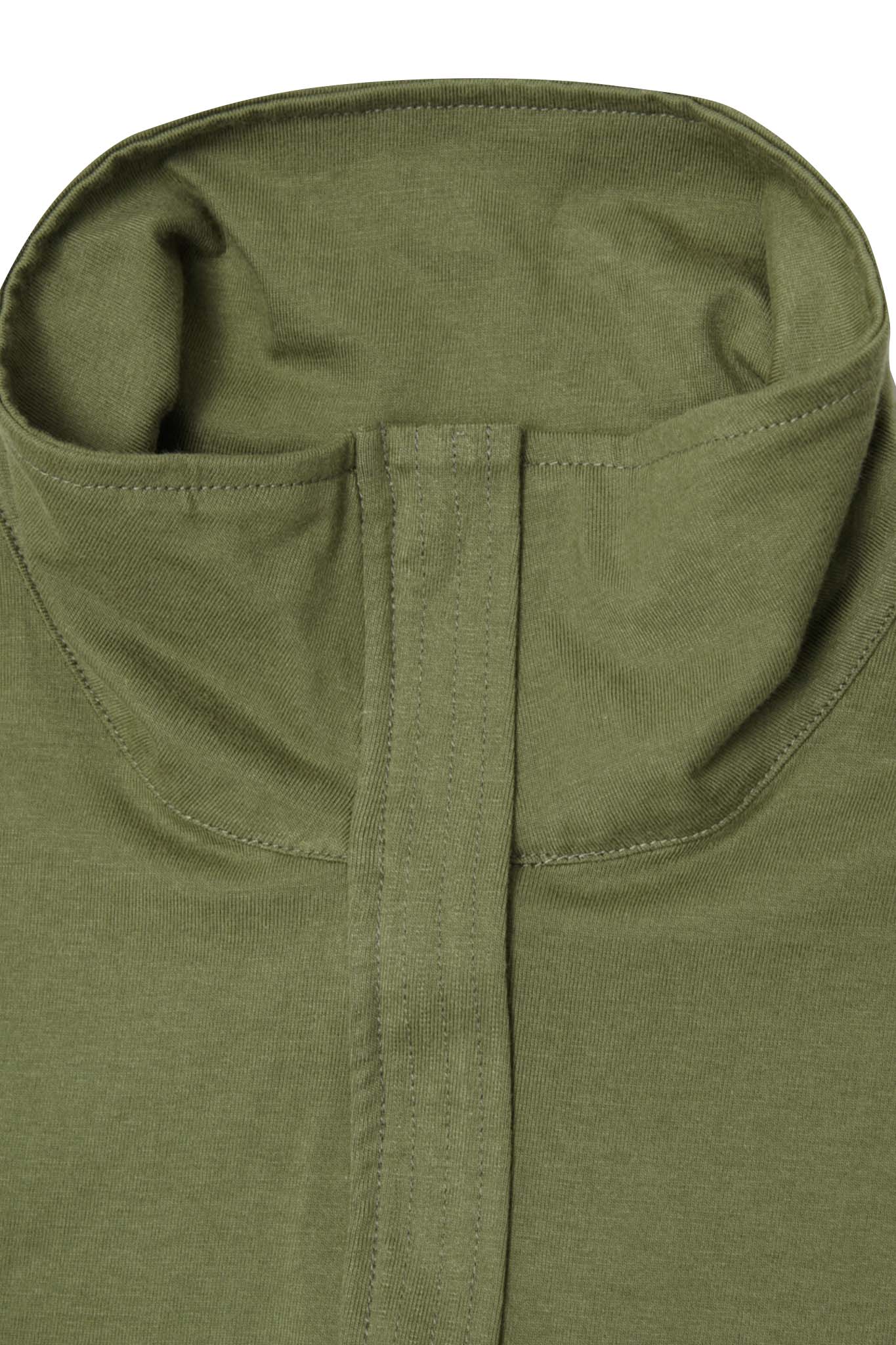 QUARTER ZIP L/S TEE IN FERN