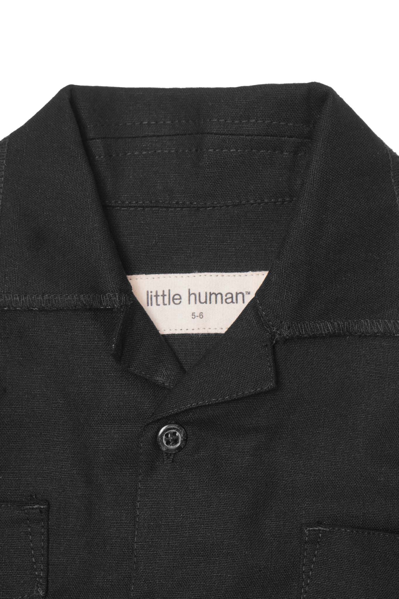 LITTLE HUMAN™ 4 POCKET CUBAN SHIRT IN ANTHRACITE