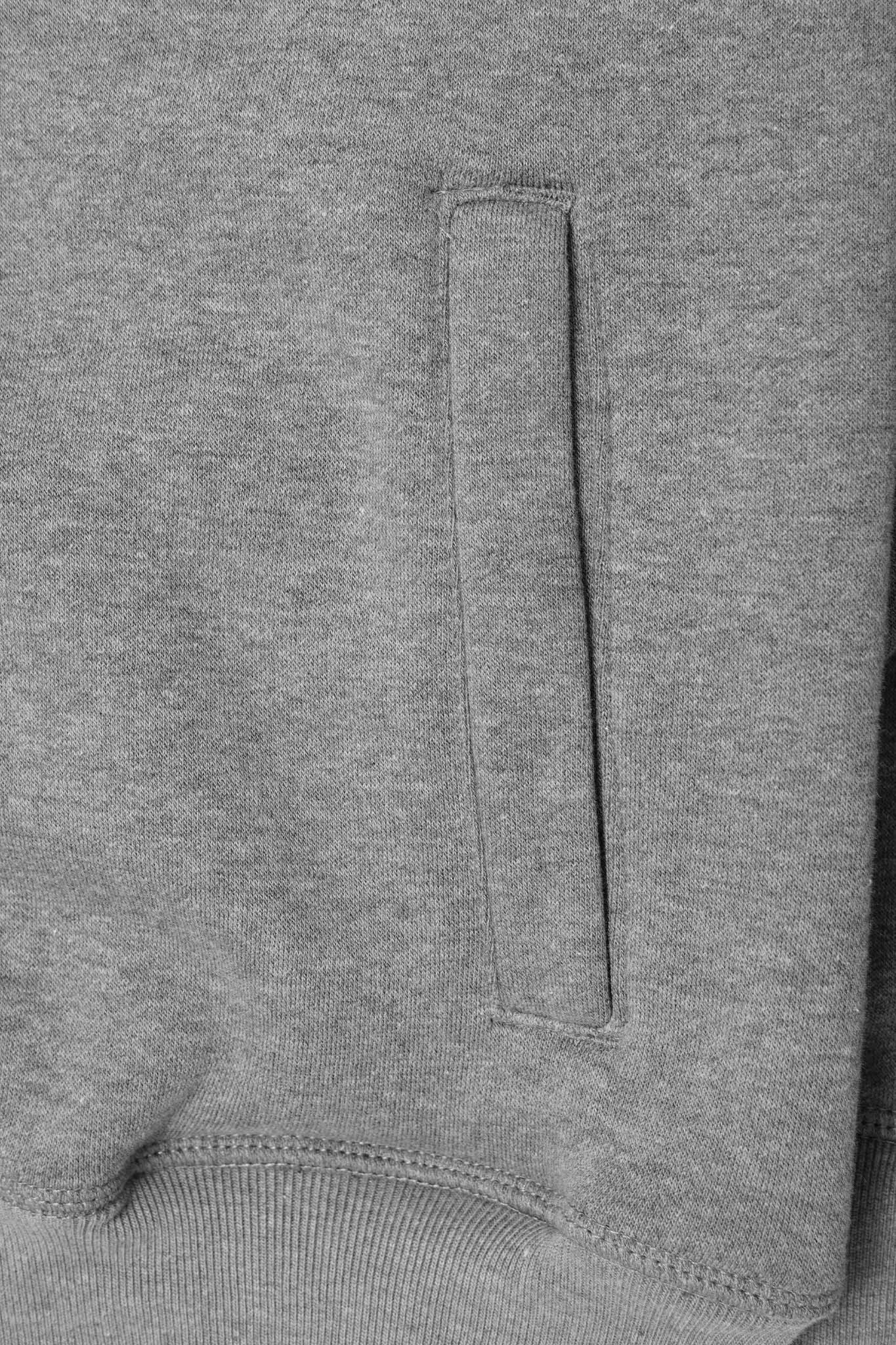 QUARTER ZIP SWEATSHIRT IN HEATHER GREY