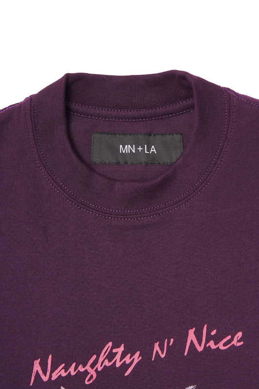 "EYES NEVER LIE" TEE IN SHADOW PURPLE