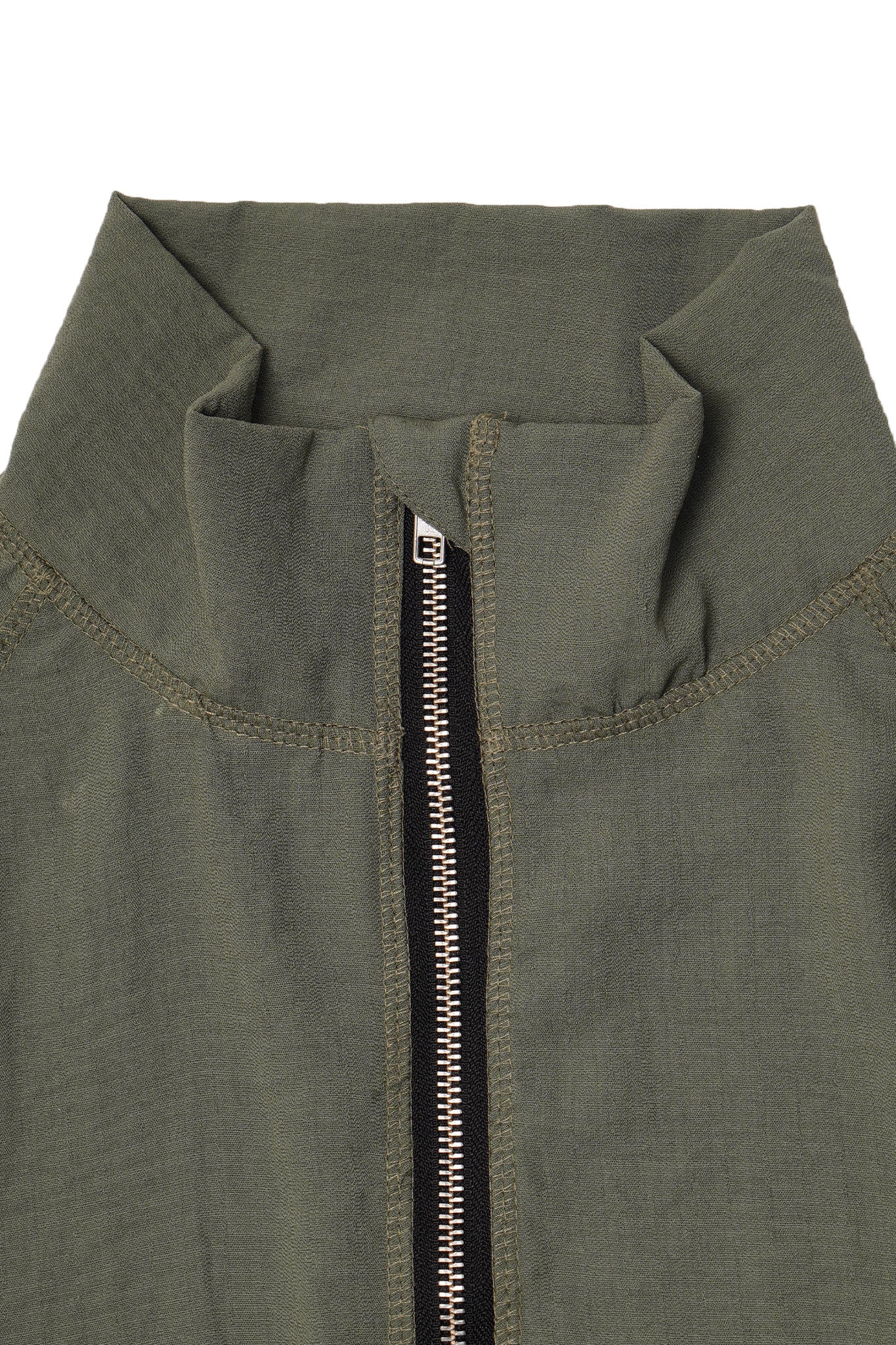 LINEN QUARTER ZIP L/S TEE V2 IN MOSS