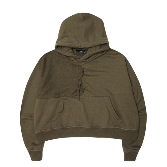 DECONSTRUCTED HOODIE IN OLIVE
