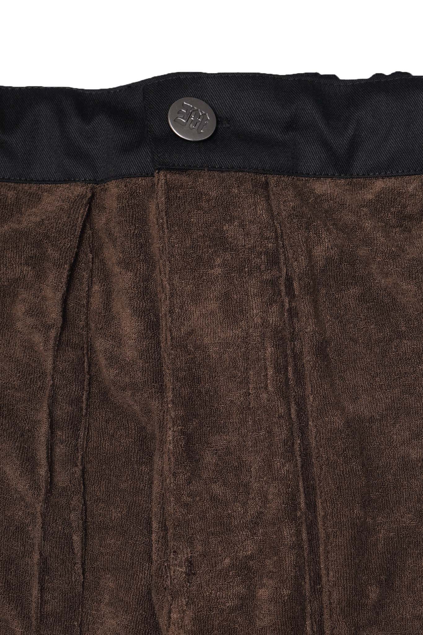 M+ TOWEL BOOTCUT PANTS IN WOOD