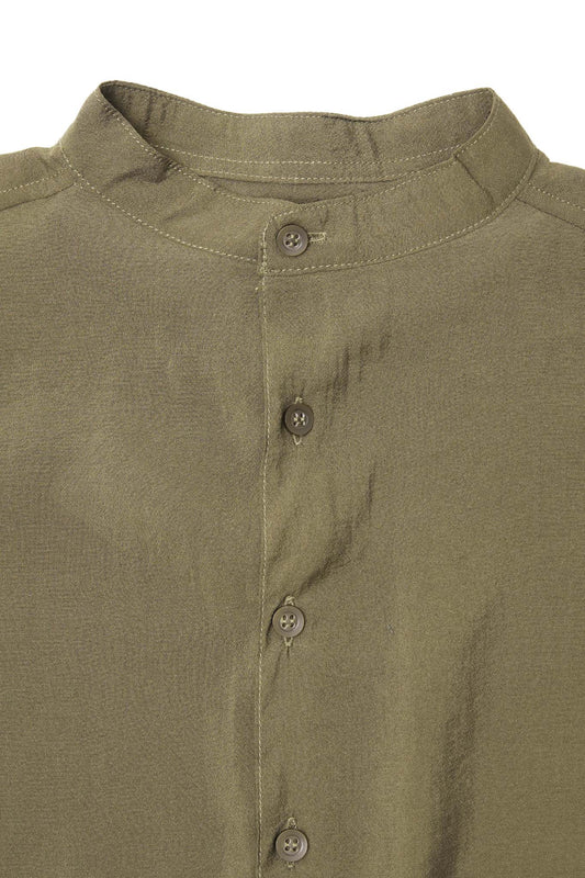 MANDARIN L/S SHIRT IN OLIVE DRAB