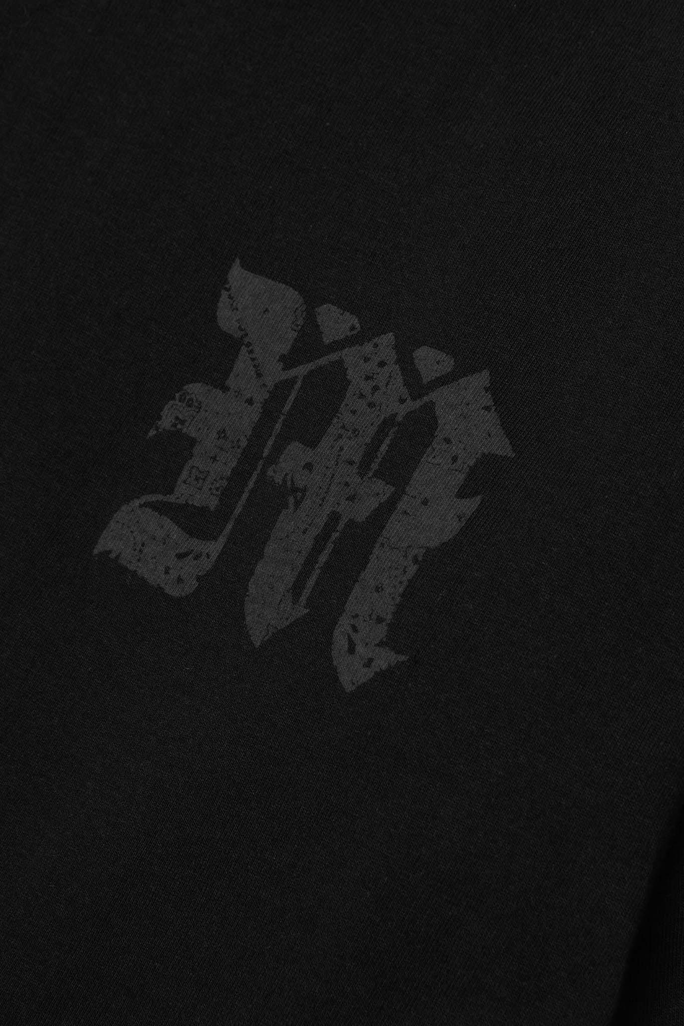 M'$ PAISLEY PATCHWORK MILITIA MOCK NECK TEE IN CAVIAR