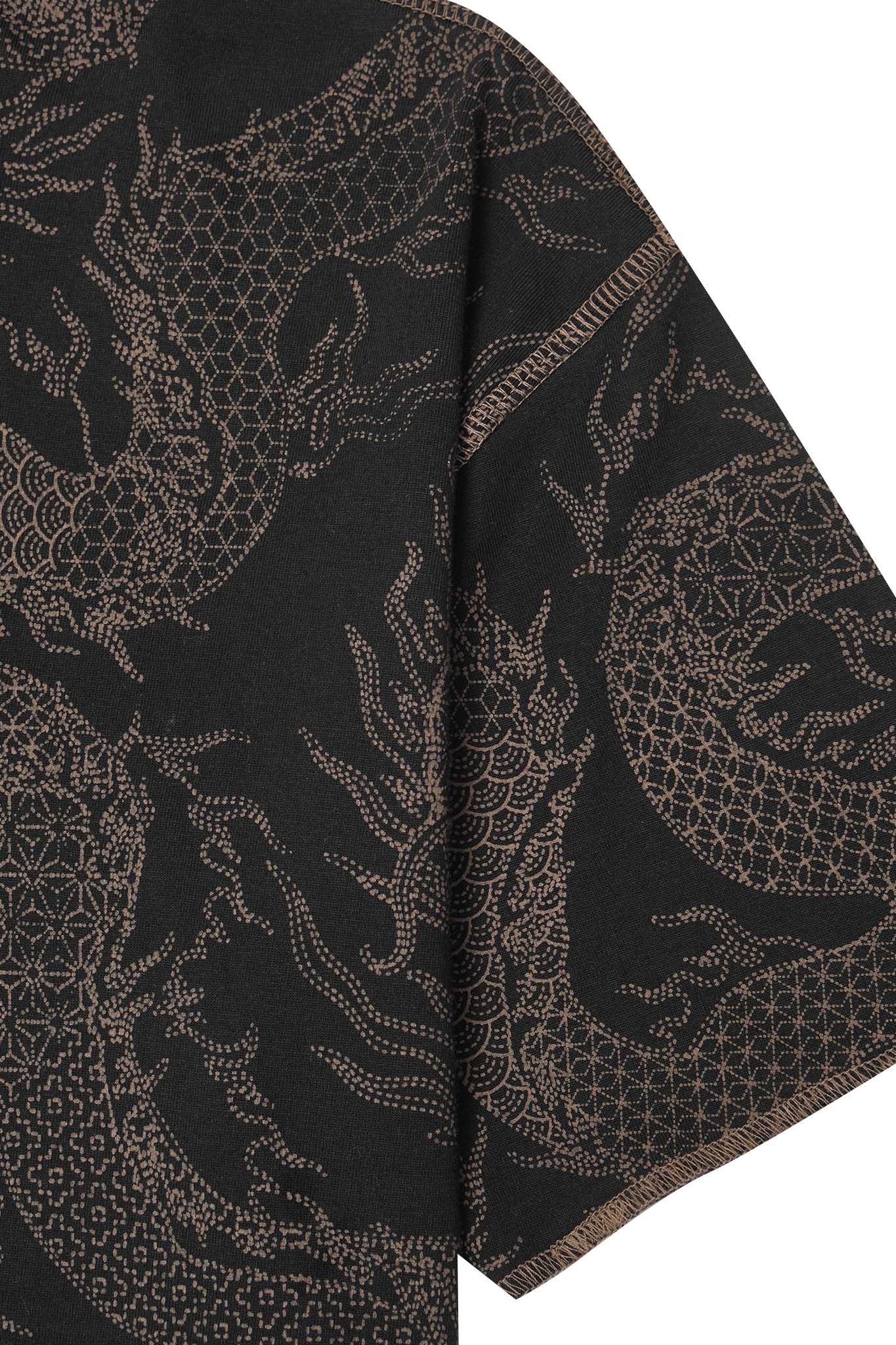 "YEAR OF THE DRAGON" BOX TEE IN CAVIAR