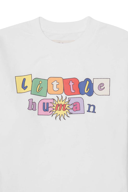 "SUN IS OUT" LITTLE HUMAN™ LONGSLEEVE TEE IN WHITE