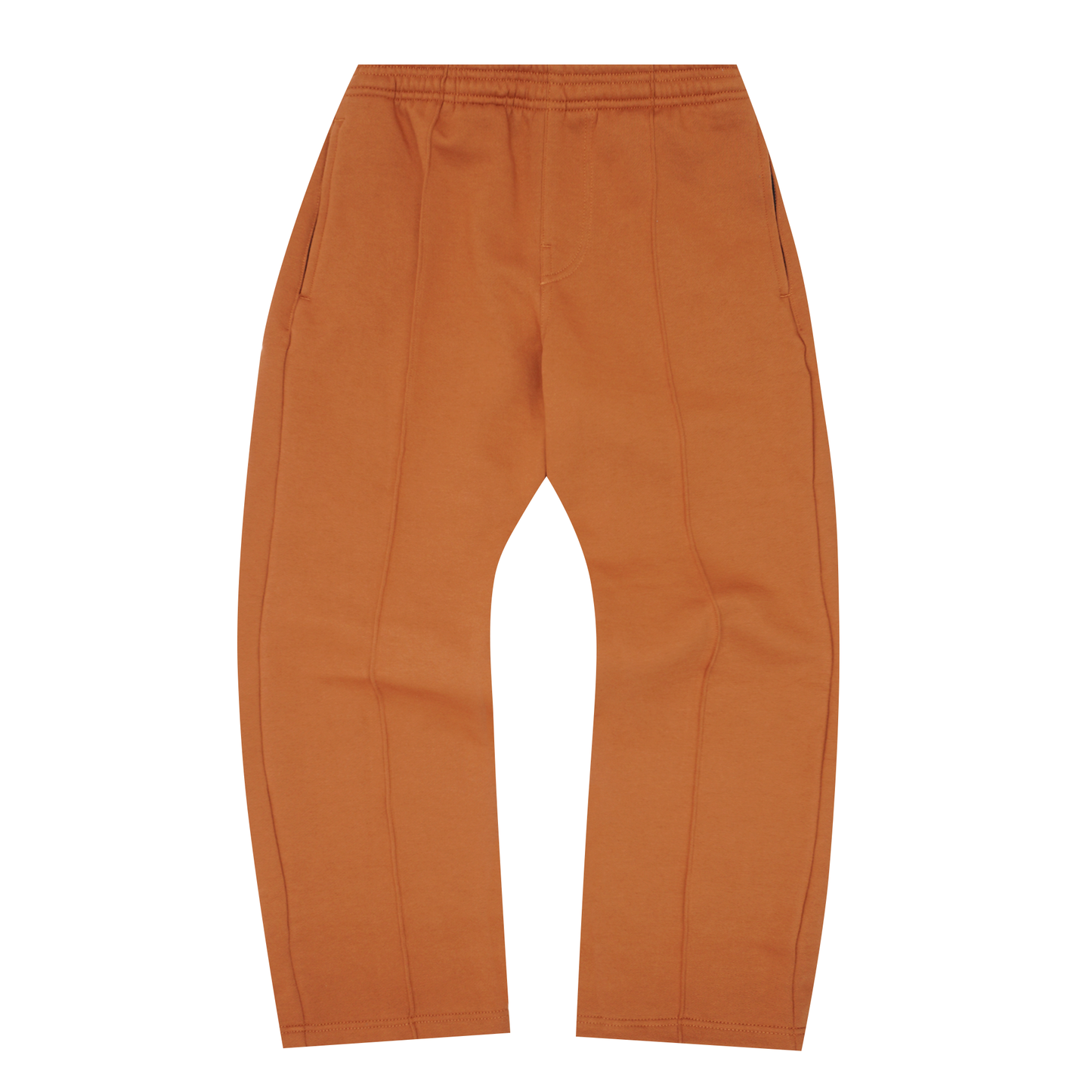 PLEATED WIDE LOUNGE PANTS IN TANGERINE