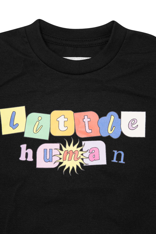 "SUN IS OUT" LITTLE HUMAN™ LONGSLEEVE TEE IN CAVIAR