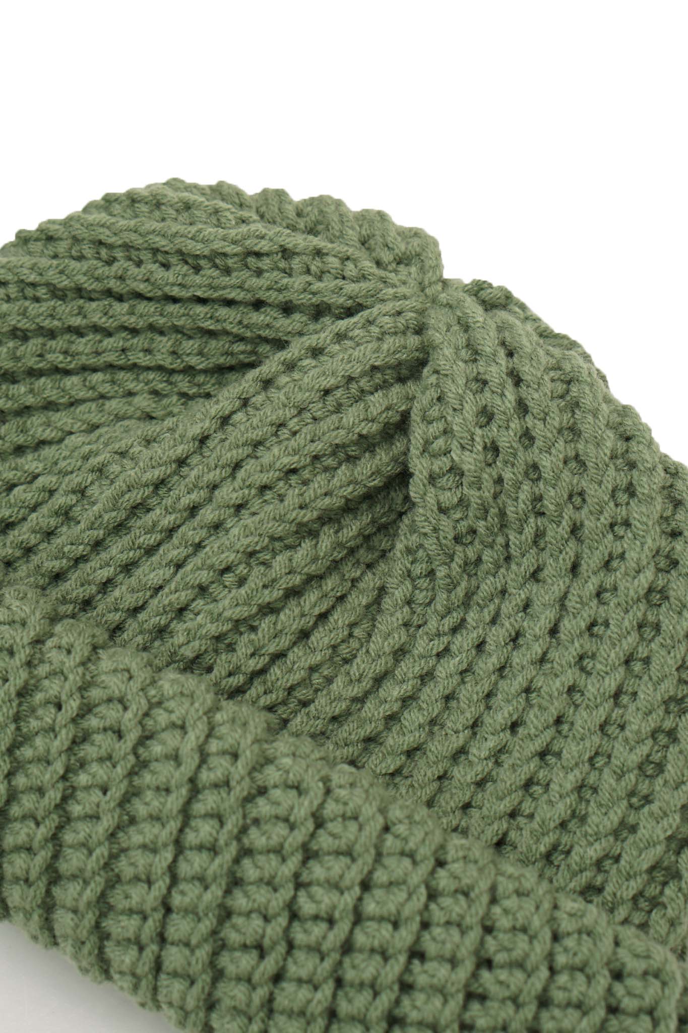 HAND KNIT FISHERMAN BEANIE (FERN)