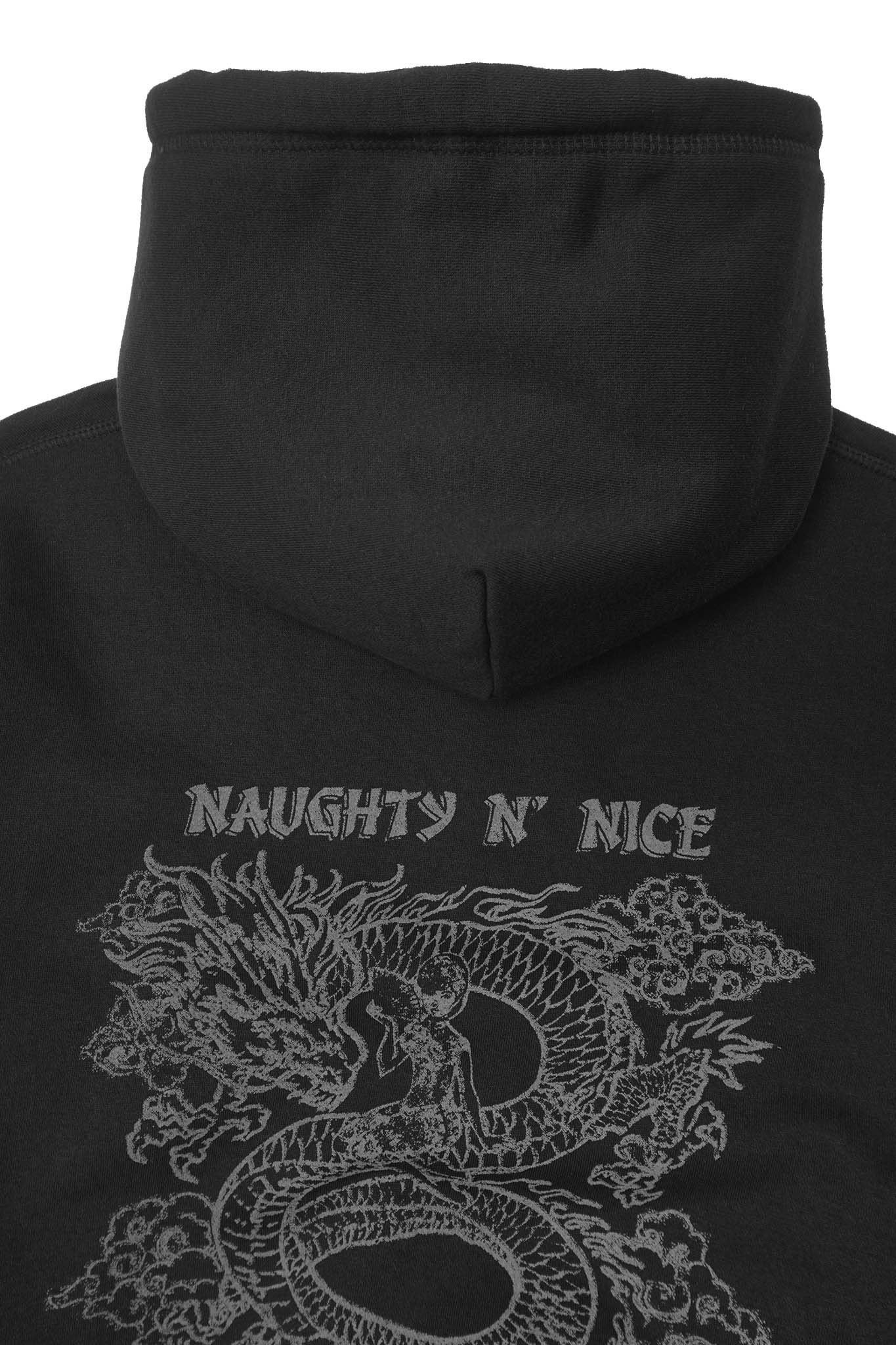 NAUGHTY N' NICE "DRAGON'S LUCK" HOODIE IN CAVIAR