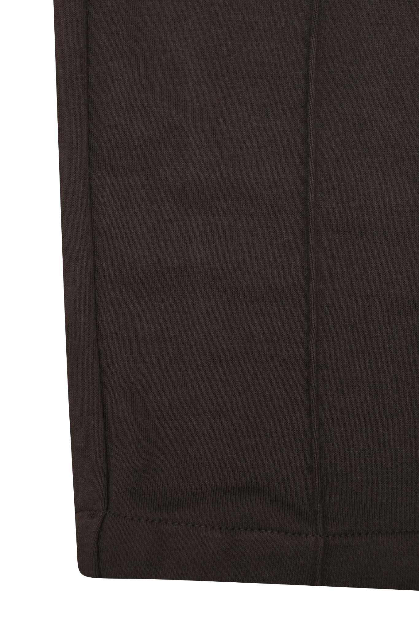FRENCH TERRY PLEATED LOUNGE PANTS IN WOOD