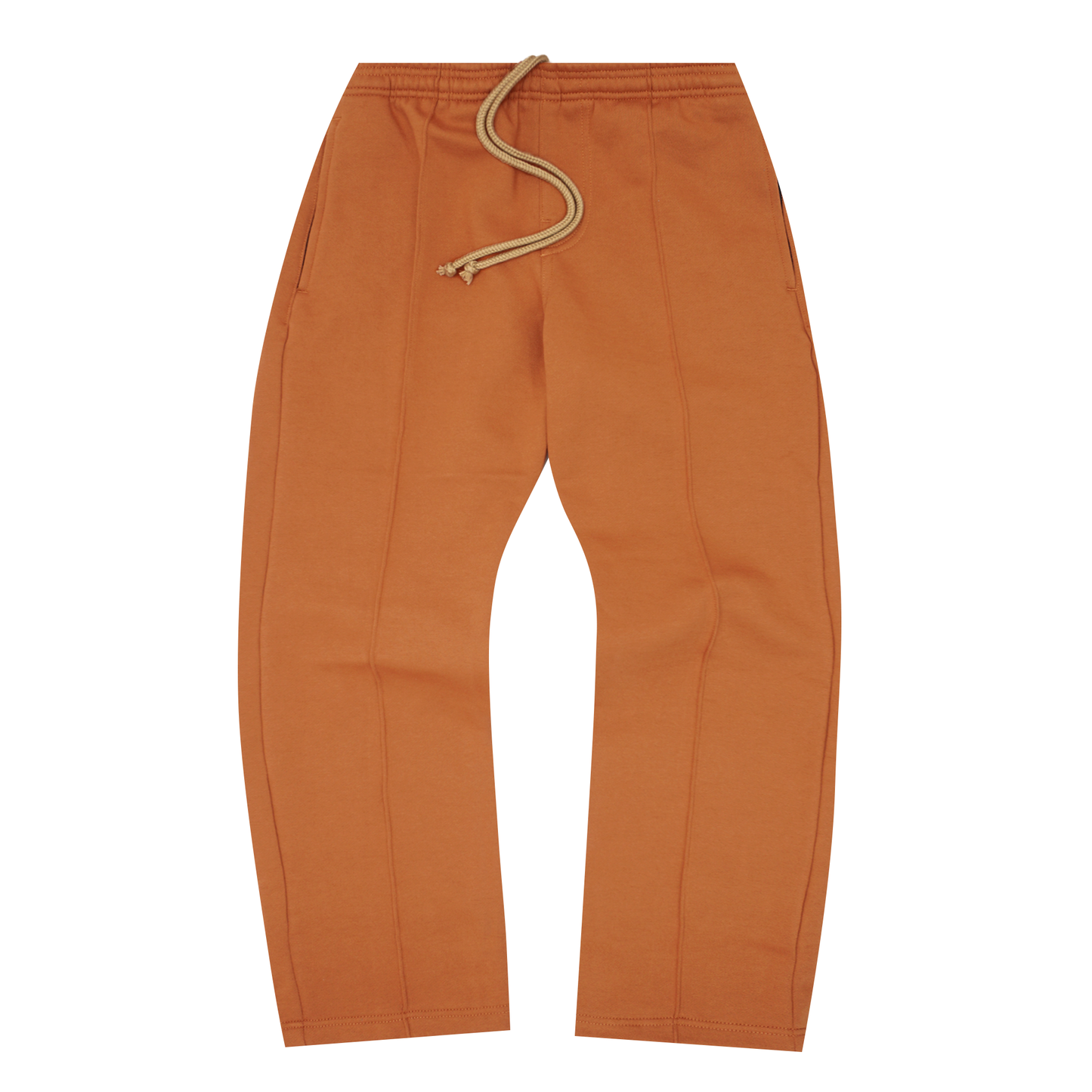 PLEATED WIDE LOUNGE PANTS IN TANGERINE
