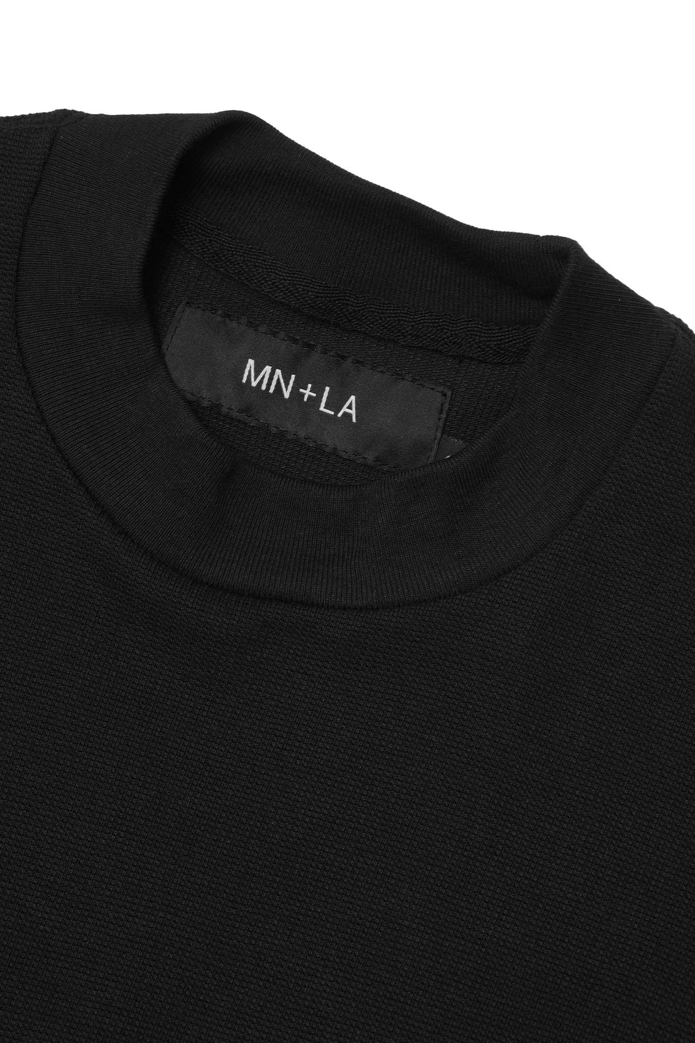 WAFFLE WEAVE CHOP CHOP TEE IN ANTHRACITE