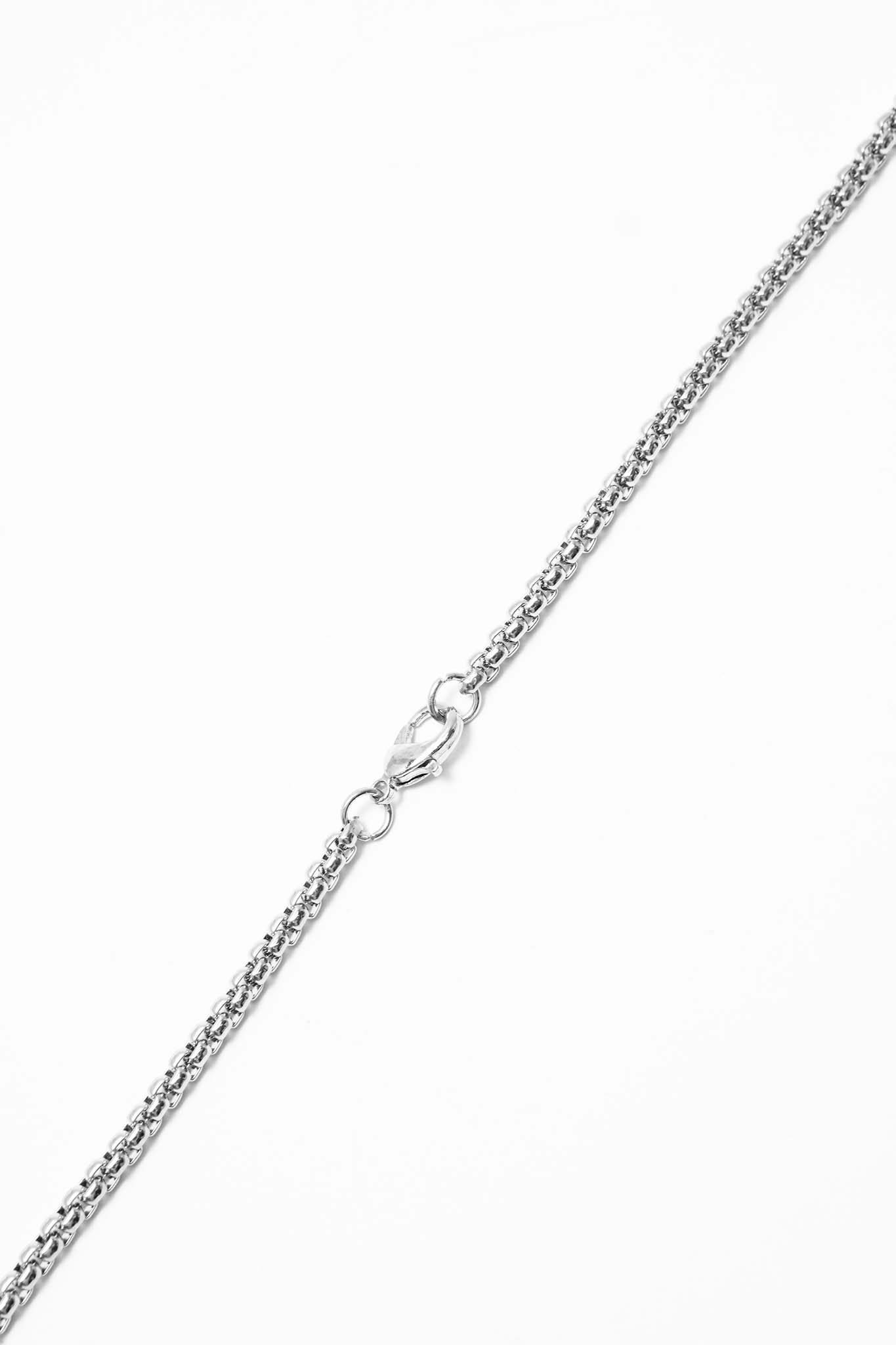 ONYX ICED CROSS PENDANT W/ BOX CHAIN