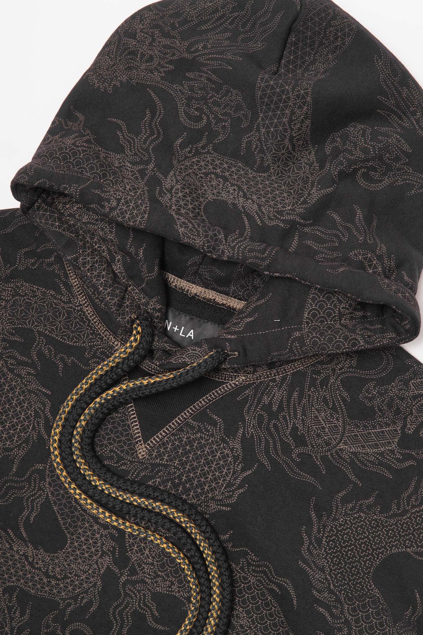 "YEAR OF THE DRAGON" HOODIE IN CAVIAR
