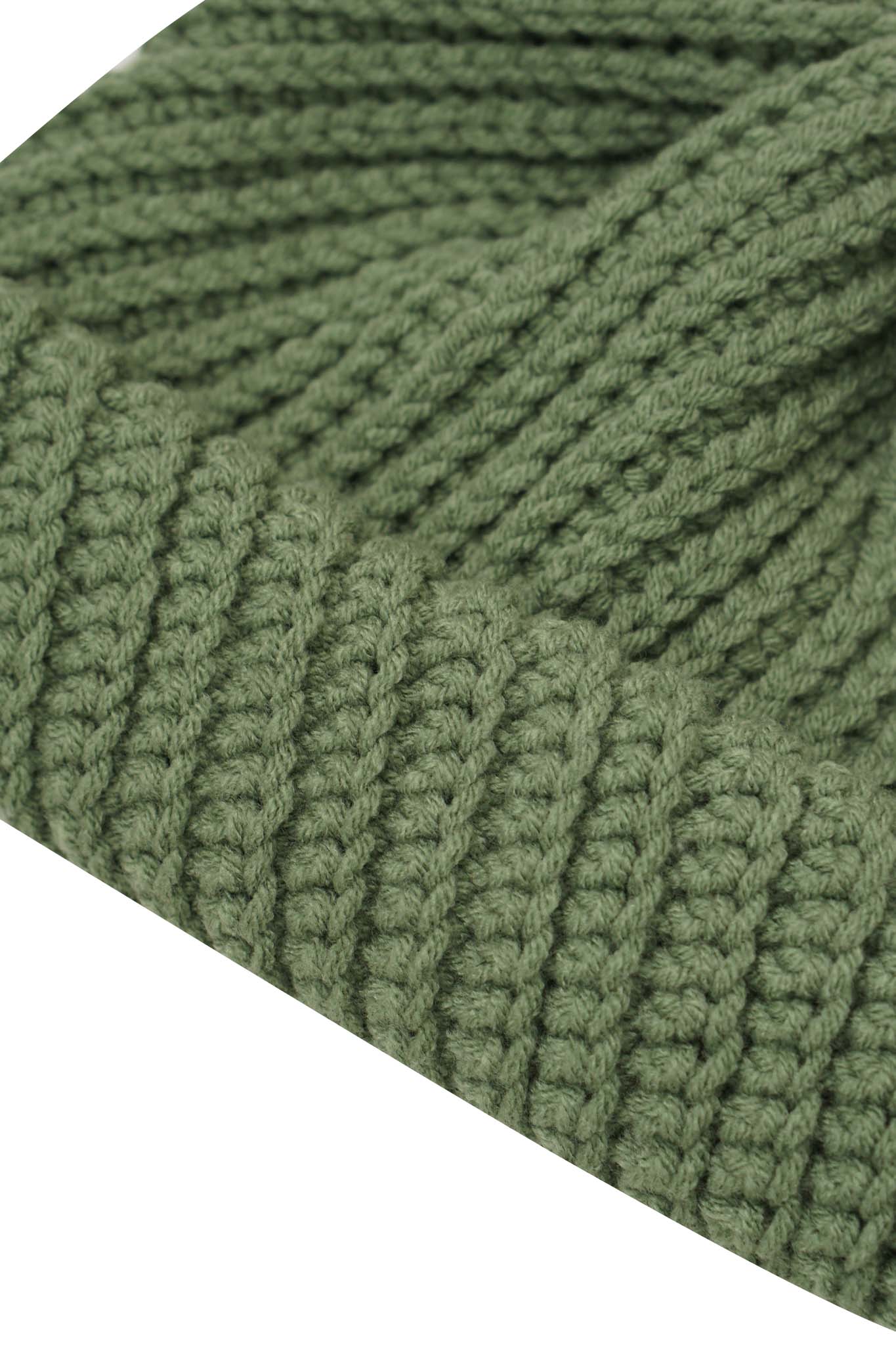 HAND KNIT FISHERMAN BEANIE (FERN)