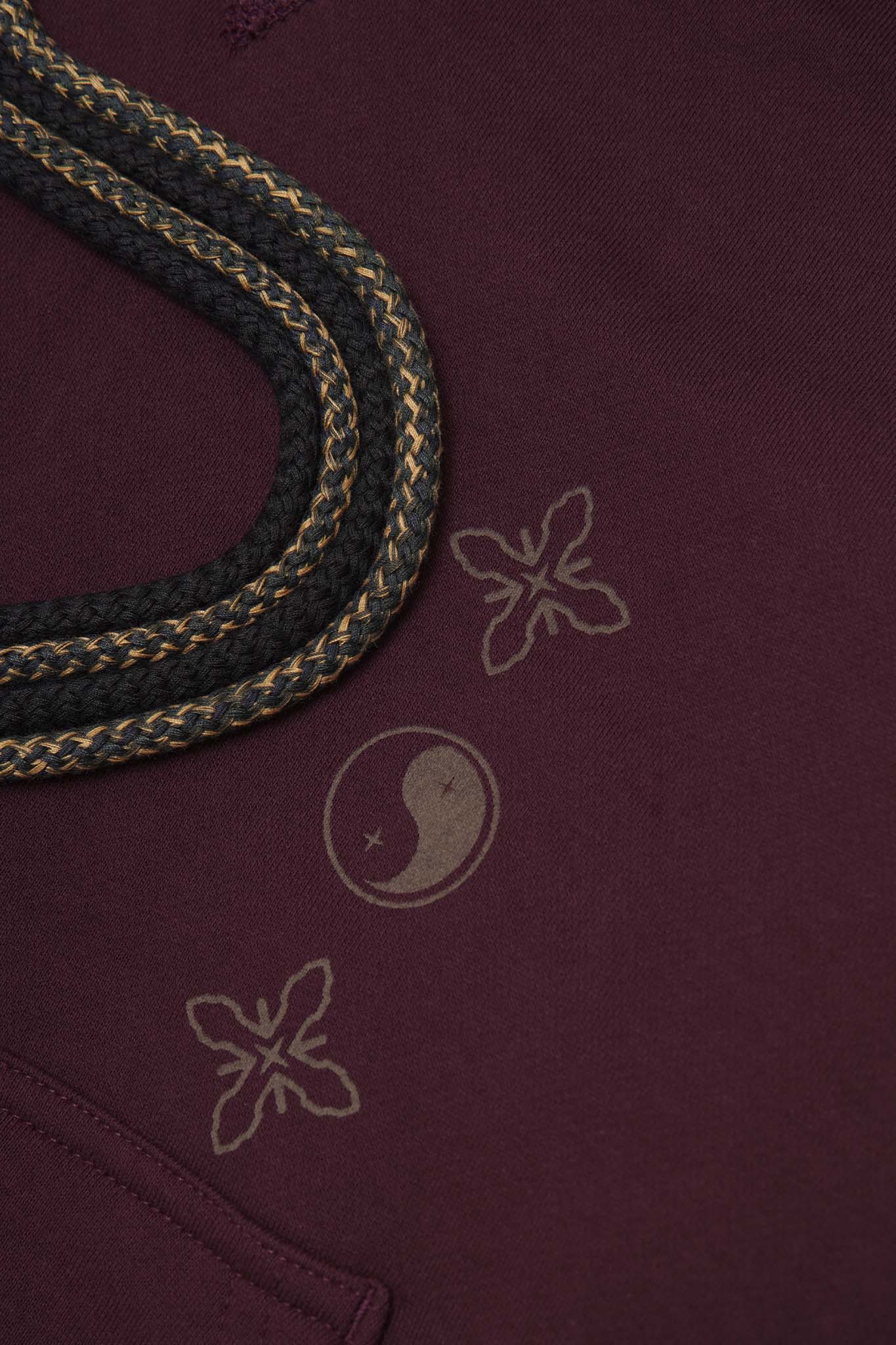 "BALANCE" HOODIE IN WINE