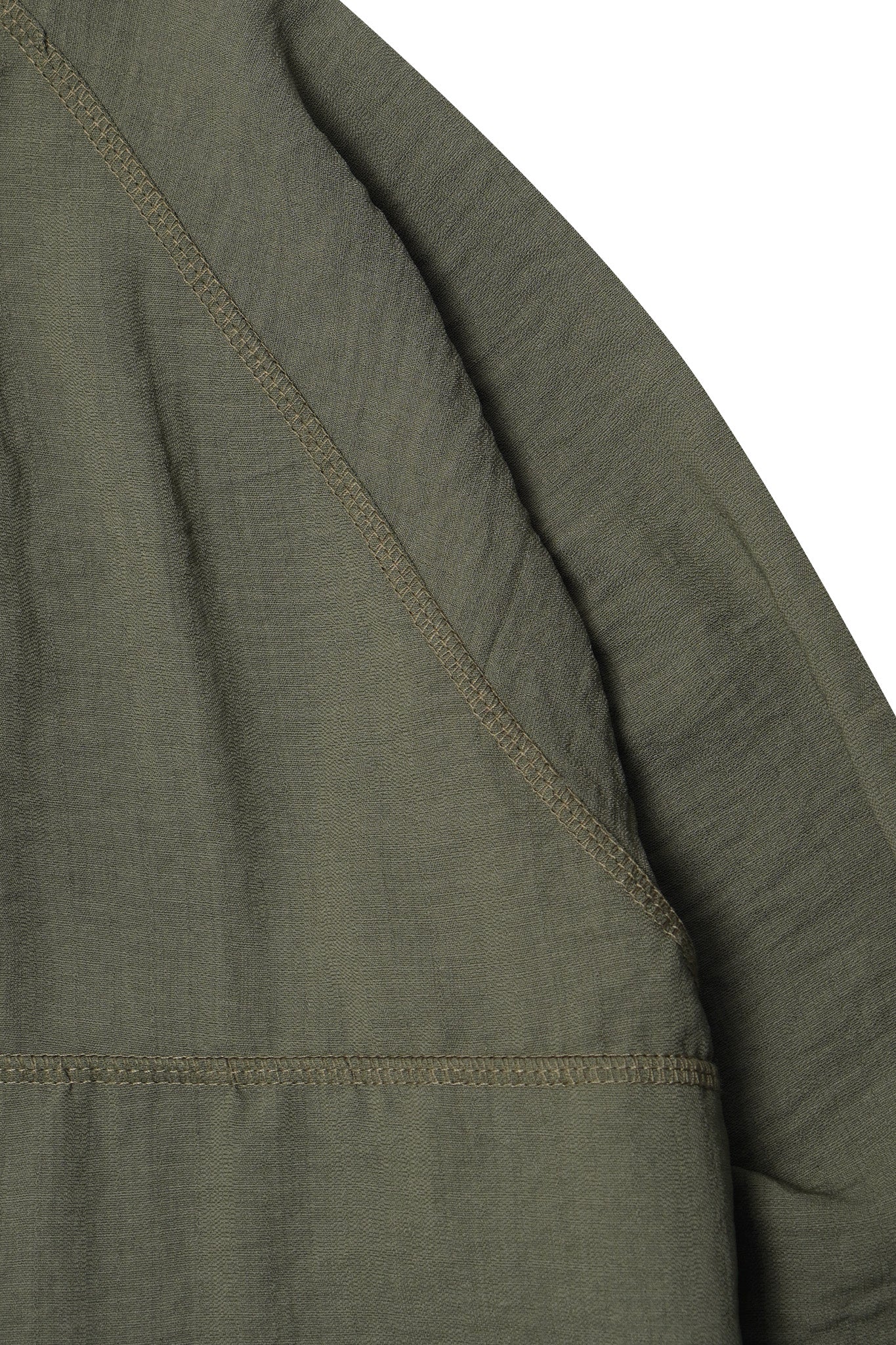 LINEN QUARTER ZIP L/S TEE V2 IN MOSS
