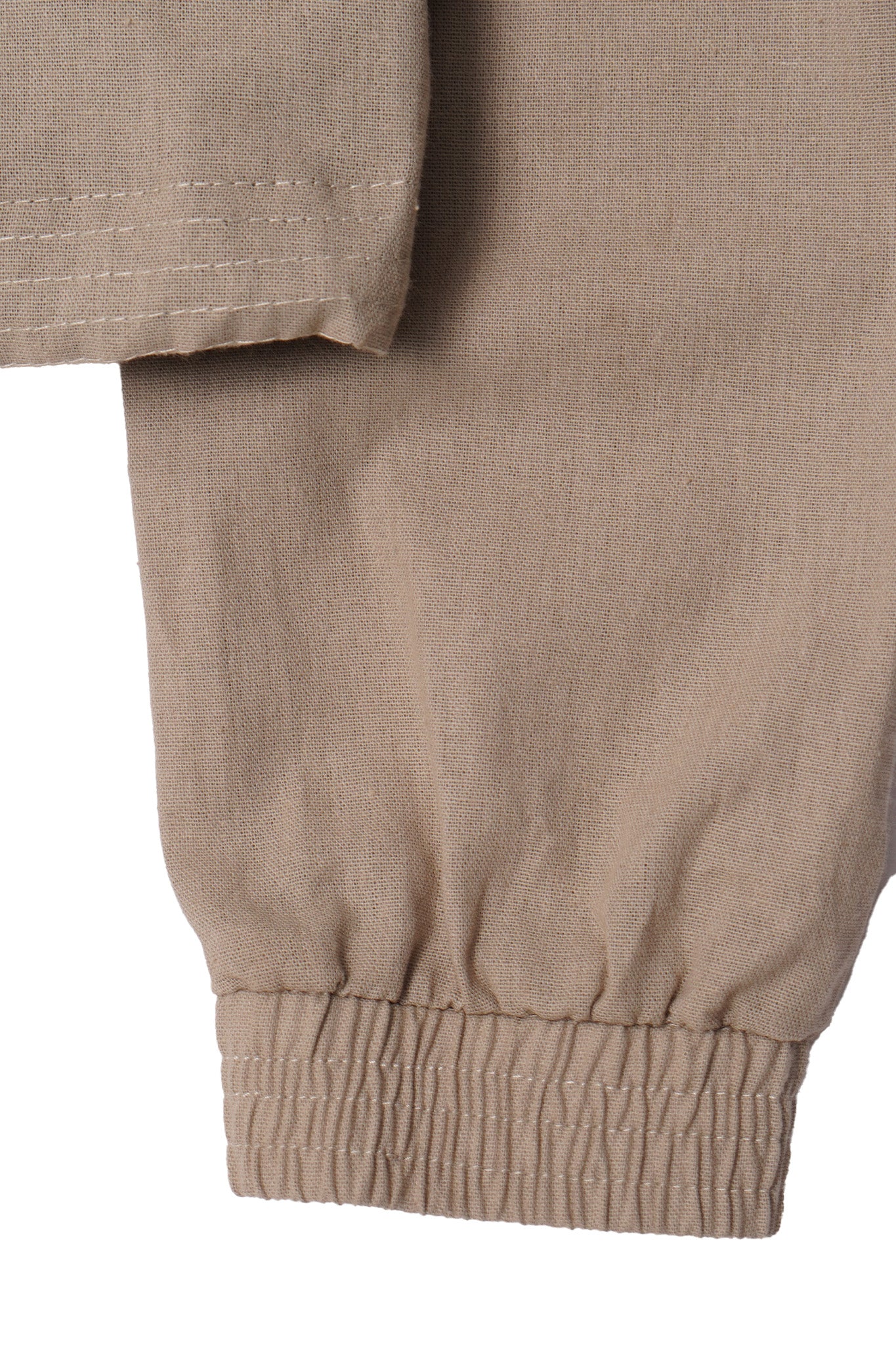 LINEN QUARTER ZIP L/S TEE V2 IN DUNE