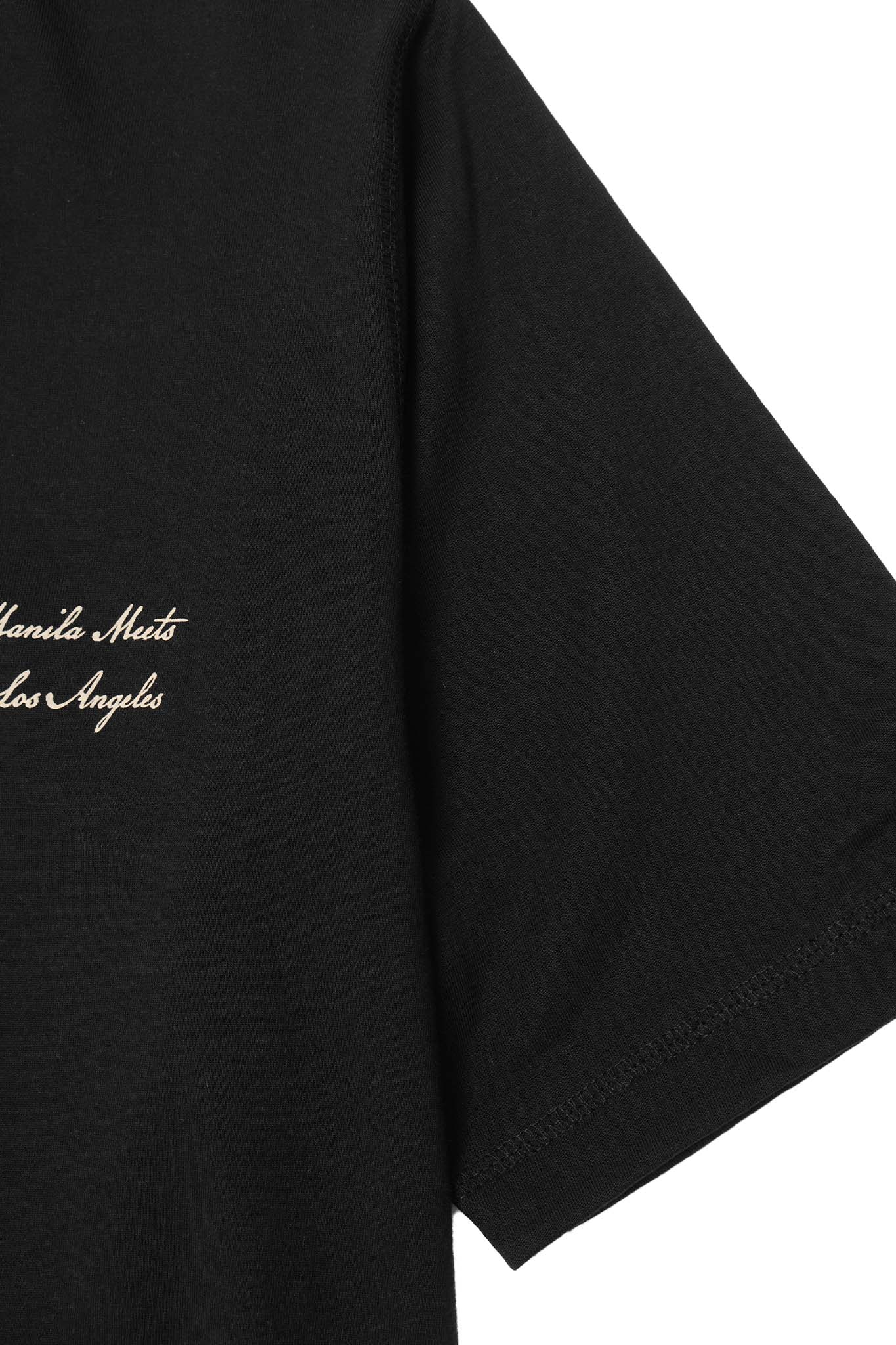 MN+LA™ SCRIPT LOGO TEE IN CAVIAR/BONE