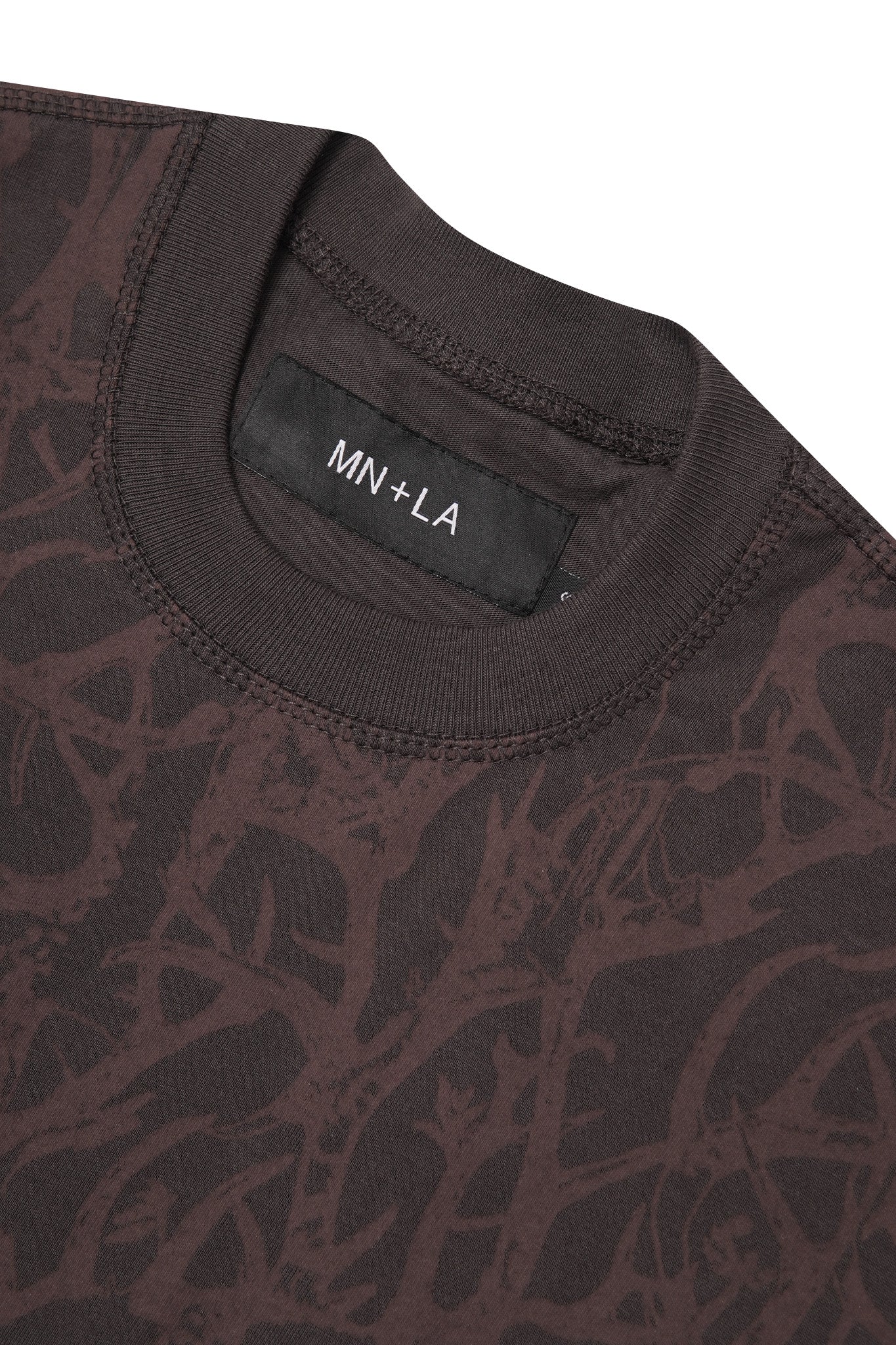 "VINES AND THORNS" BOX TEE IN CHARCOAL GREY