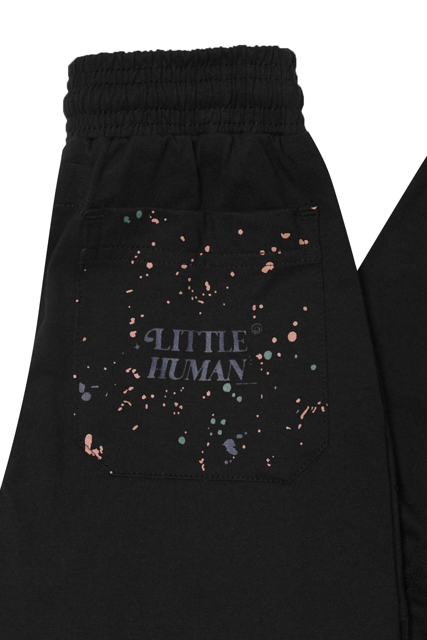 "PAINT SPLAT" LITTLE HUMAN™ CARGO PANTS IN CAVIAR