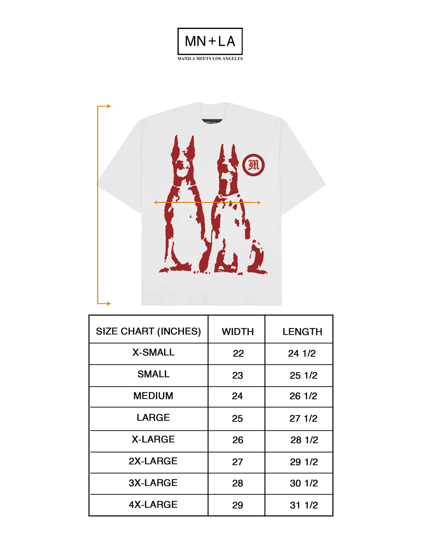 "HELL HOUNDS" TEE IN WHITE