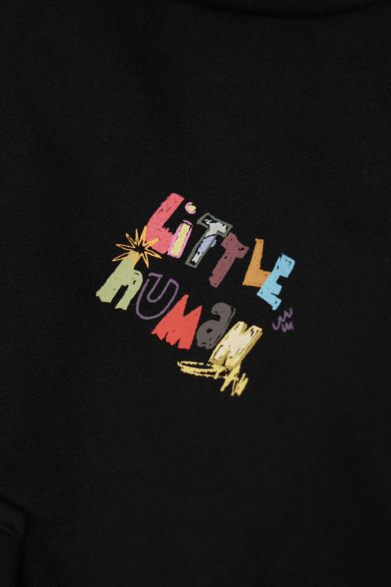 "CRAYONS" LITTLE HUMAN™ HOODIE IN ANTHRACITE