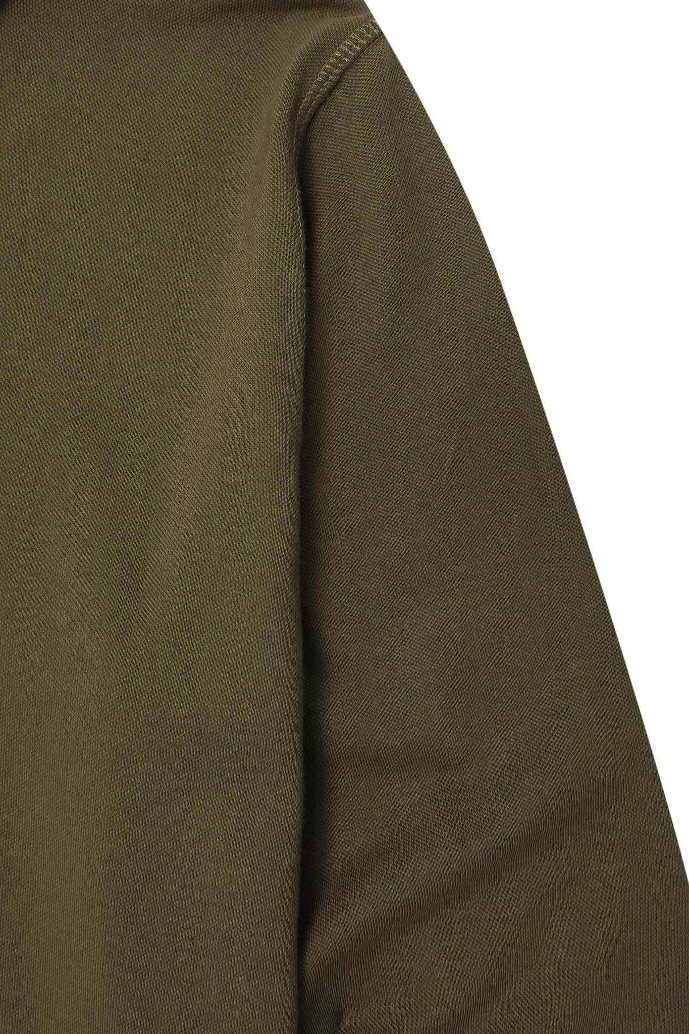 "CLUB" L/S POLO SHIRT IN OLIVE