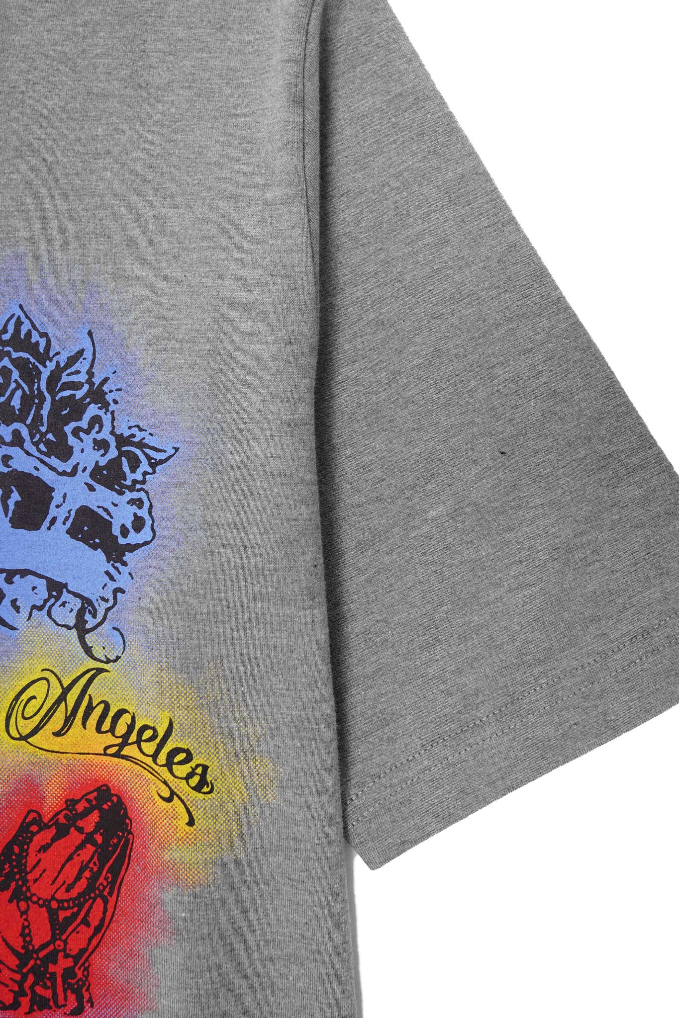"CITY OF ANGELS" TEE IN HEATHER GREY