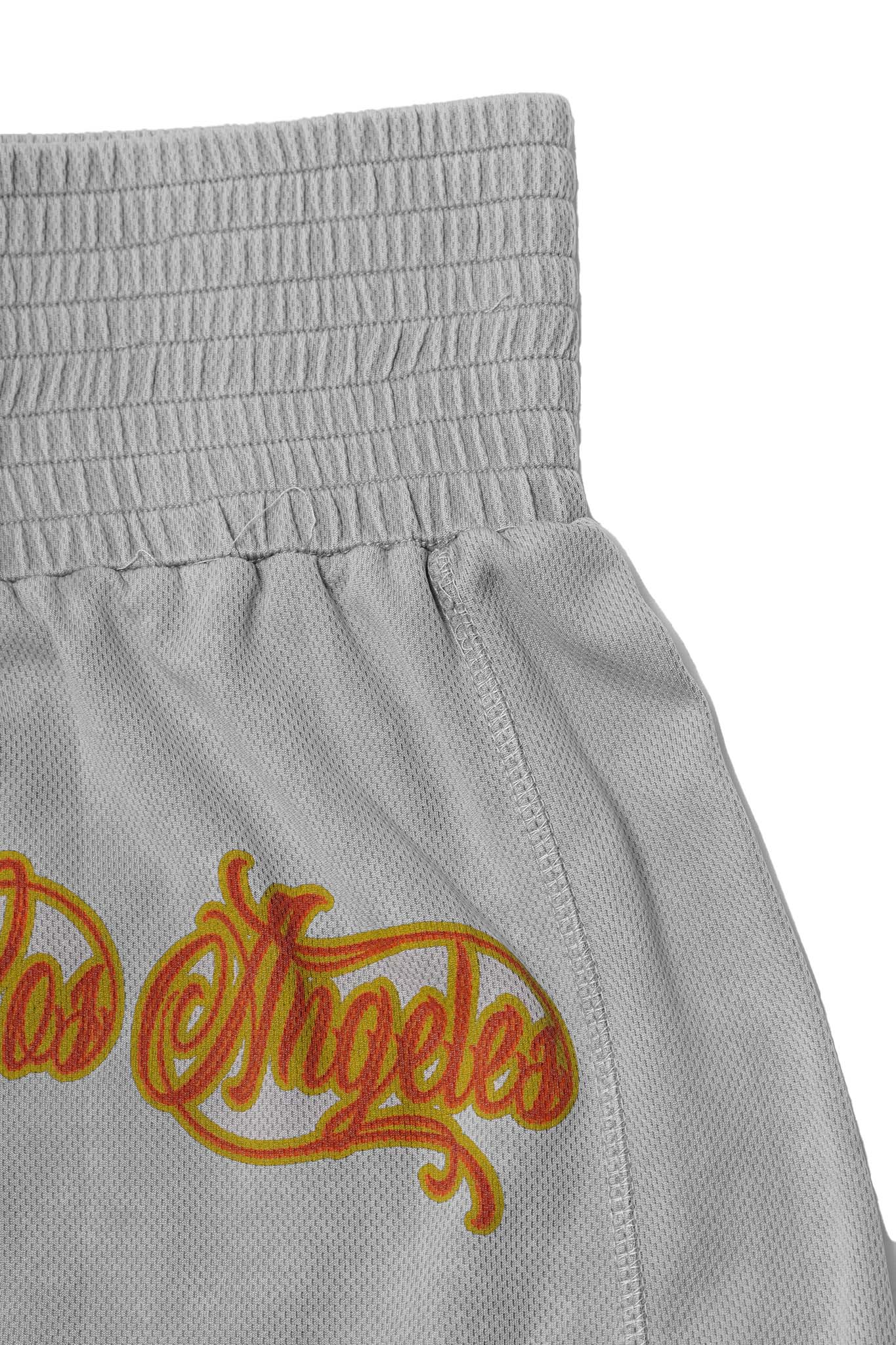 "BURNING STALLION" KNUCKLEHEAD MESH SHORTS V2 IN CEMENT
