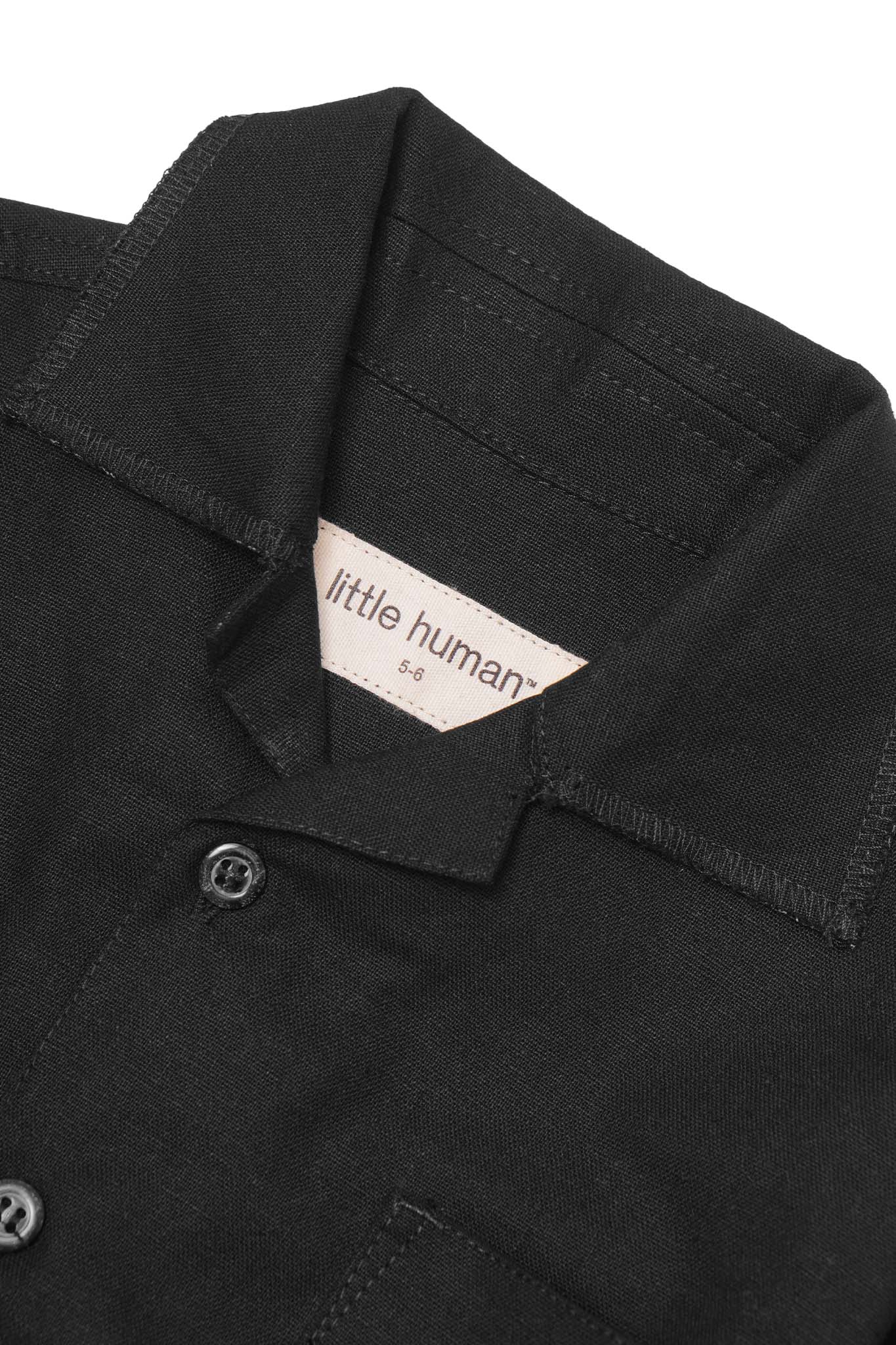 LITTLE HUMAN™ 4 POCKET CUBAN SHIRT IN ANTHRACITE