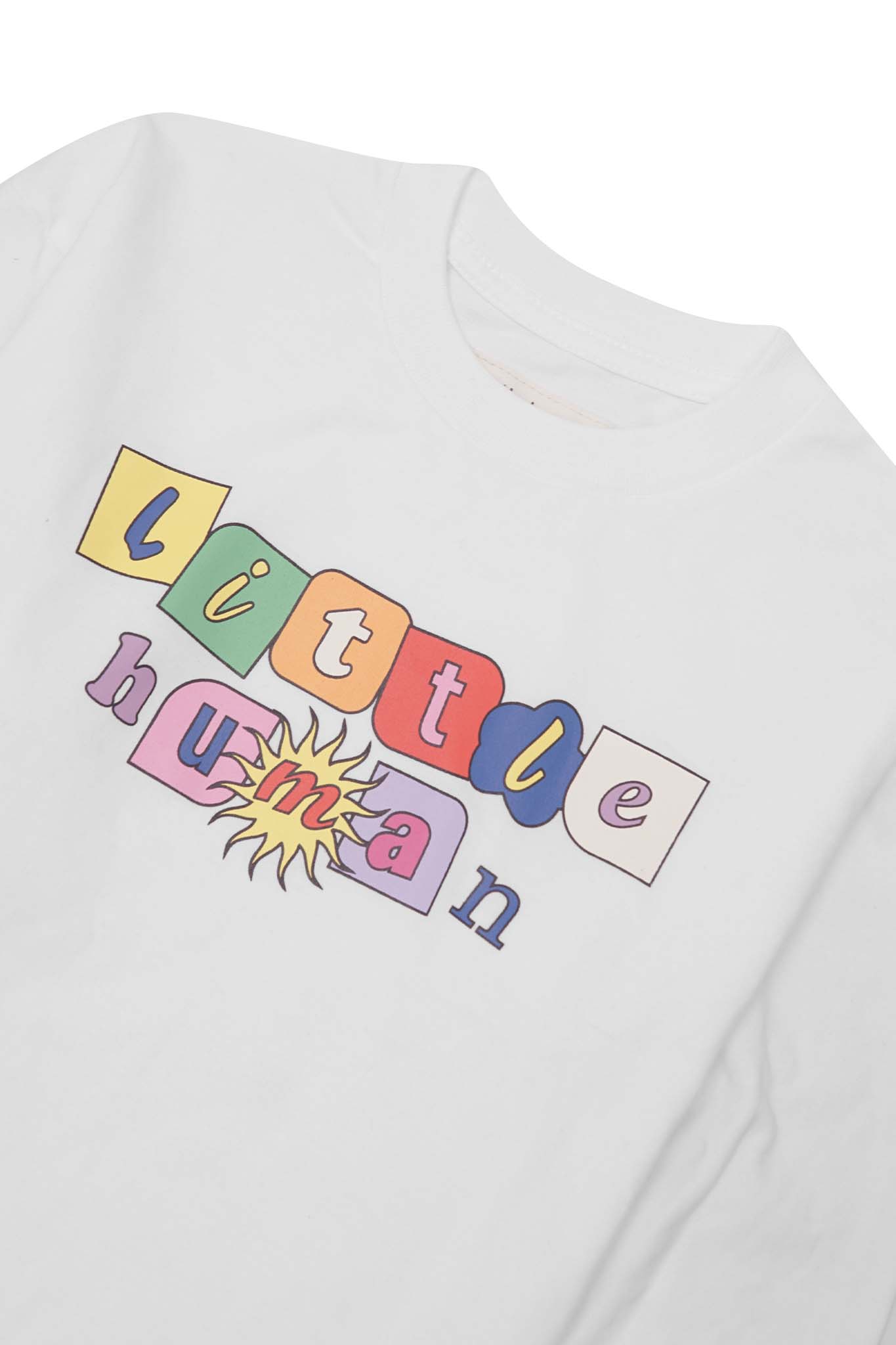 "SUN IS OUT" LITTLE HUMAN™ LONGSLEEVE TEE IN WHITE