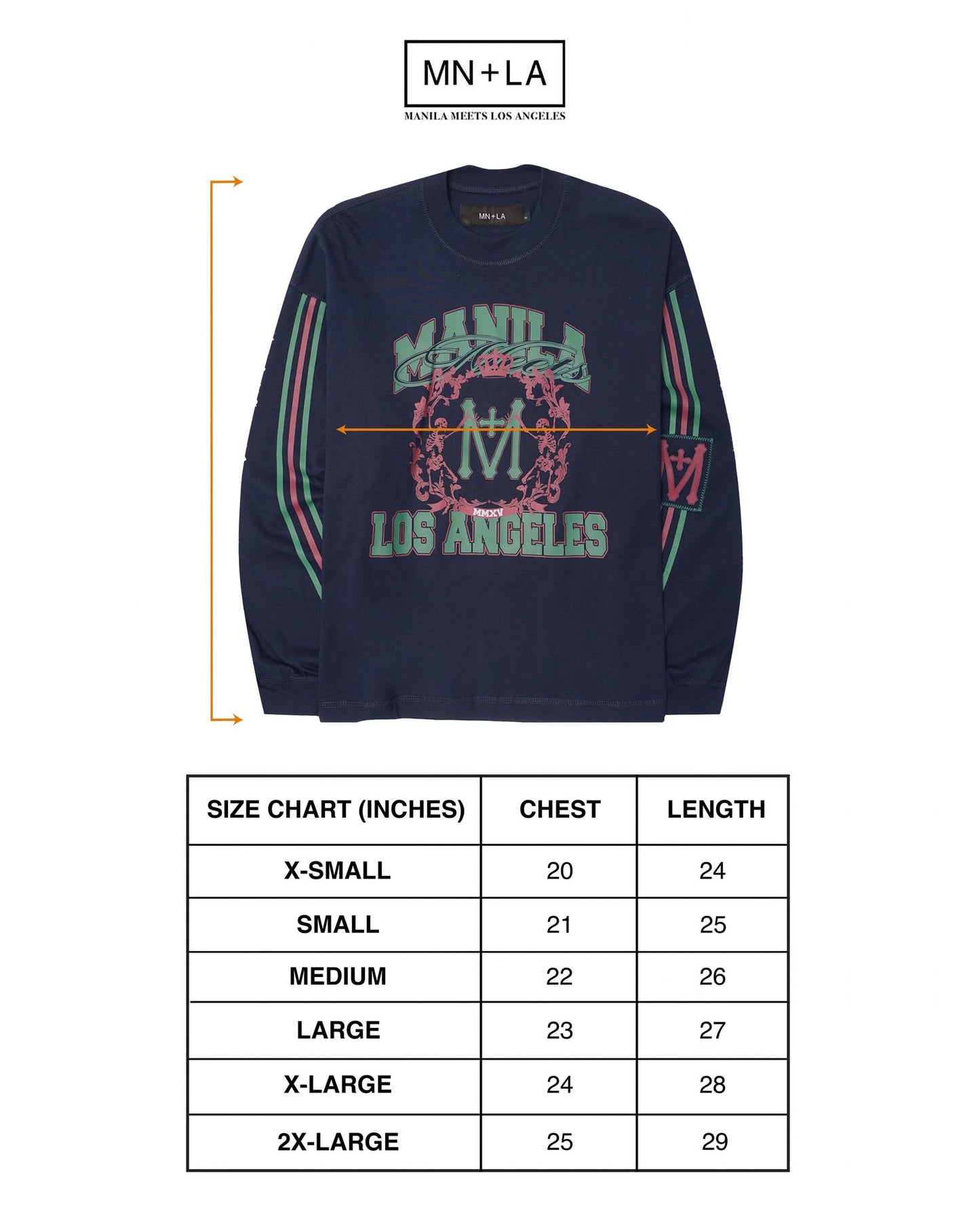 "FAST LANE" LONGSLEEVE TEE IN NAVY