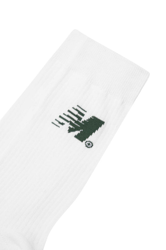 "OUTDOOR EXPLORATION" SOCK IN WHITE