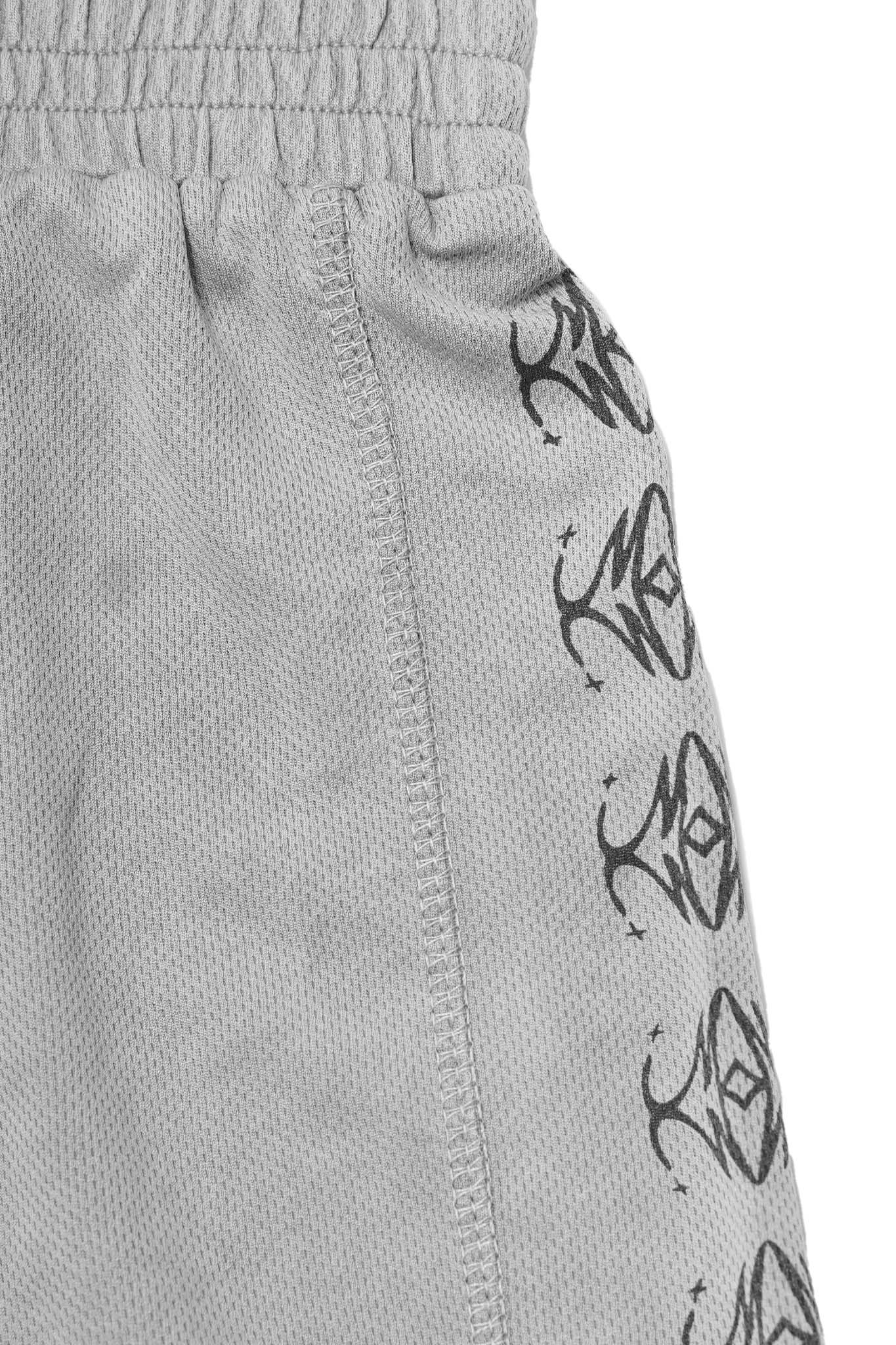 "COLLIDE" KNUCKLEHEAD MESH SHORTS V2 IN CEMENT
