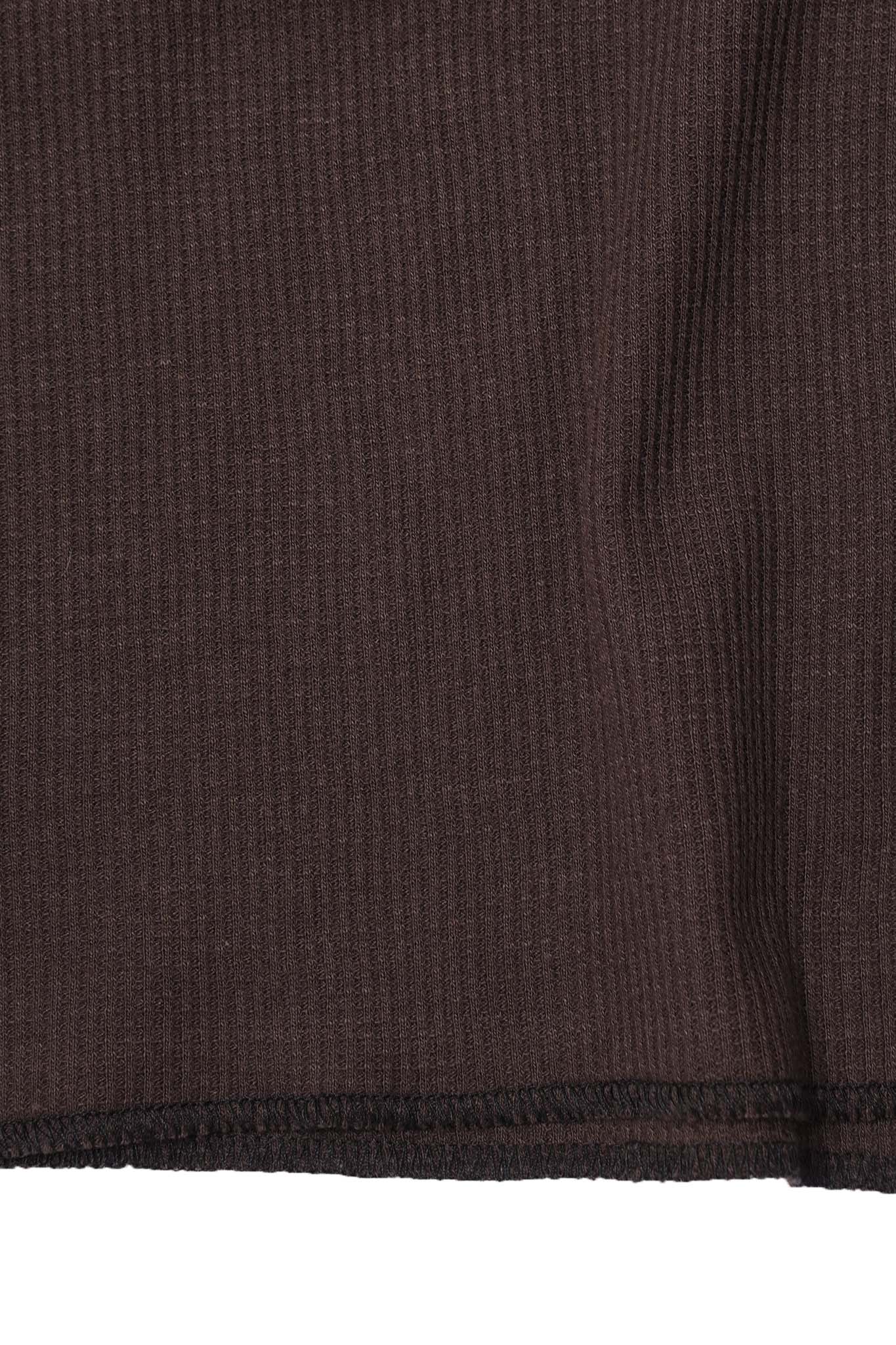 EXO™ MILITIA MOCK NECK WAFFLE TEE IN CHARCOAL GREY