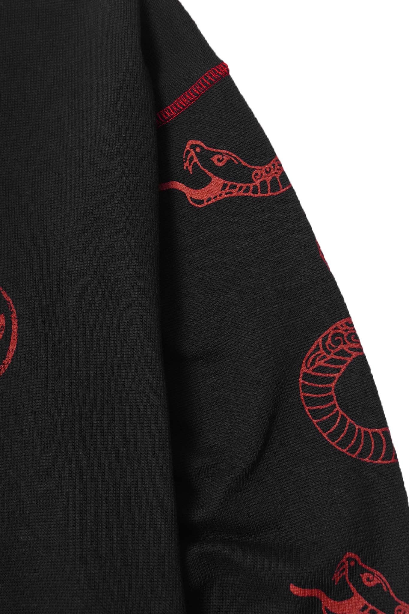 "YEAR OF THE SNAKE" MILITIA LONGSLEEVE TEE IN ANTHRACITE