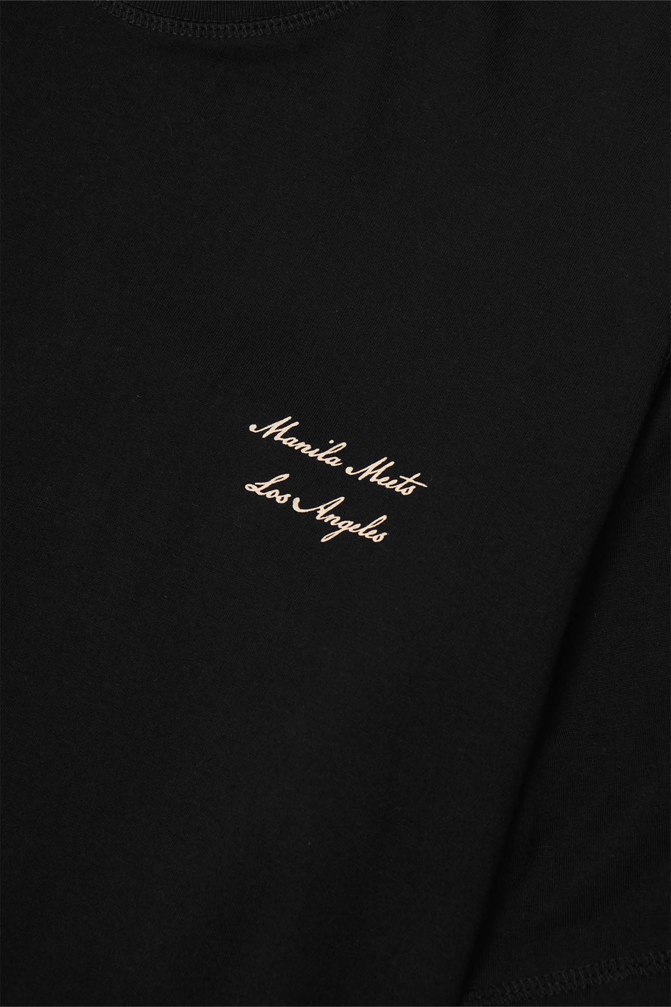 MN+LA™ SCRIPT LOGO TEE IN CAVIAR/BONE