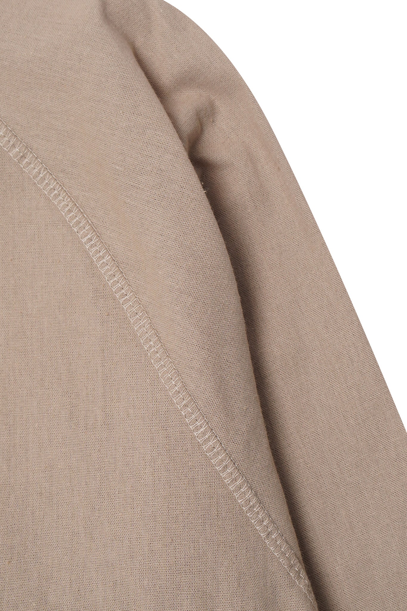 LINEN QUARTER ZIP L/S TEE V2 IN DUNE