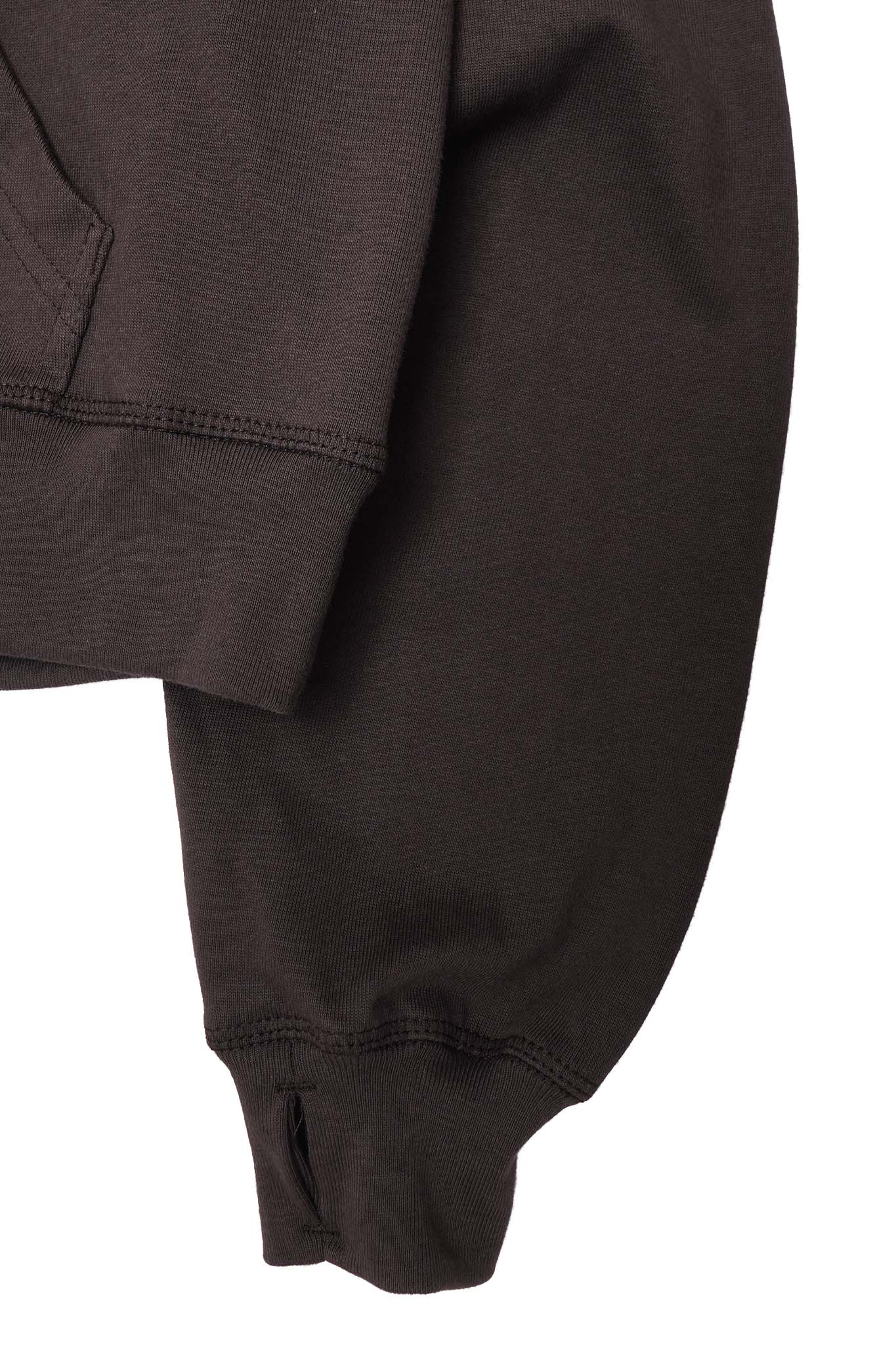 M'$ PAISLEY PATCHWORK MILITIA HOODIE IN CHARCOAL GREY